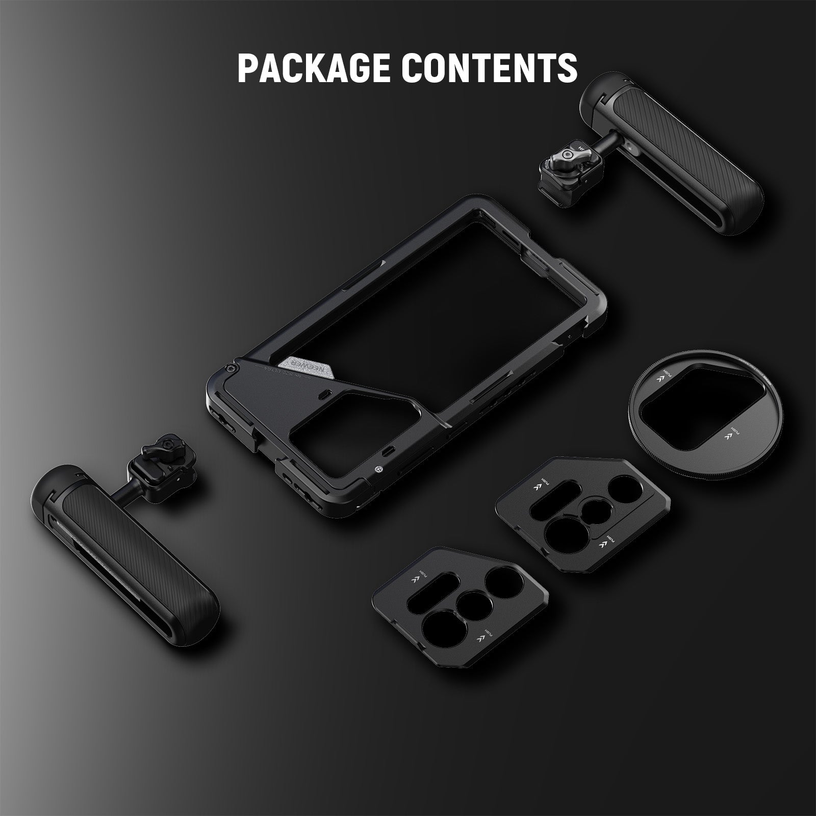 Package Contents of the NEEWER PA082 Phone Cage kit with PA045E+PA045B