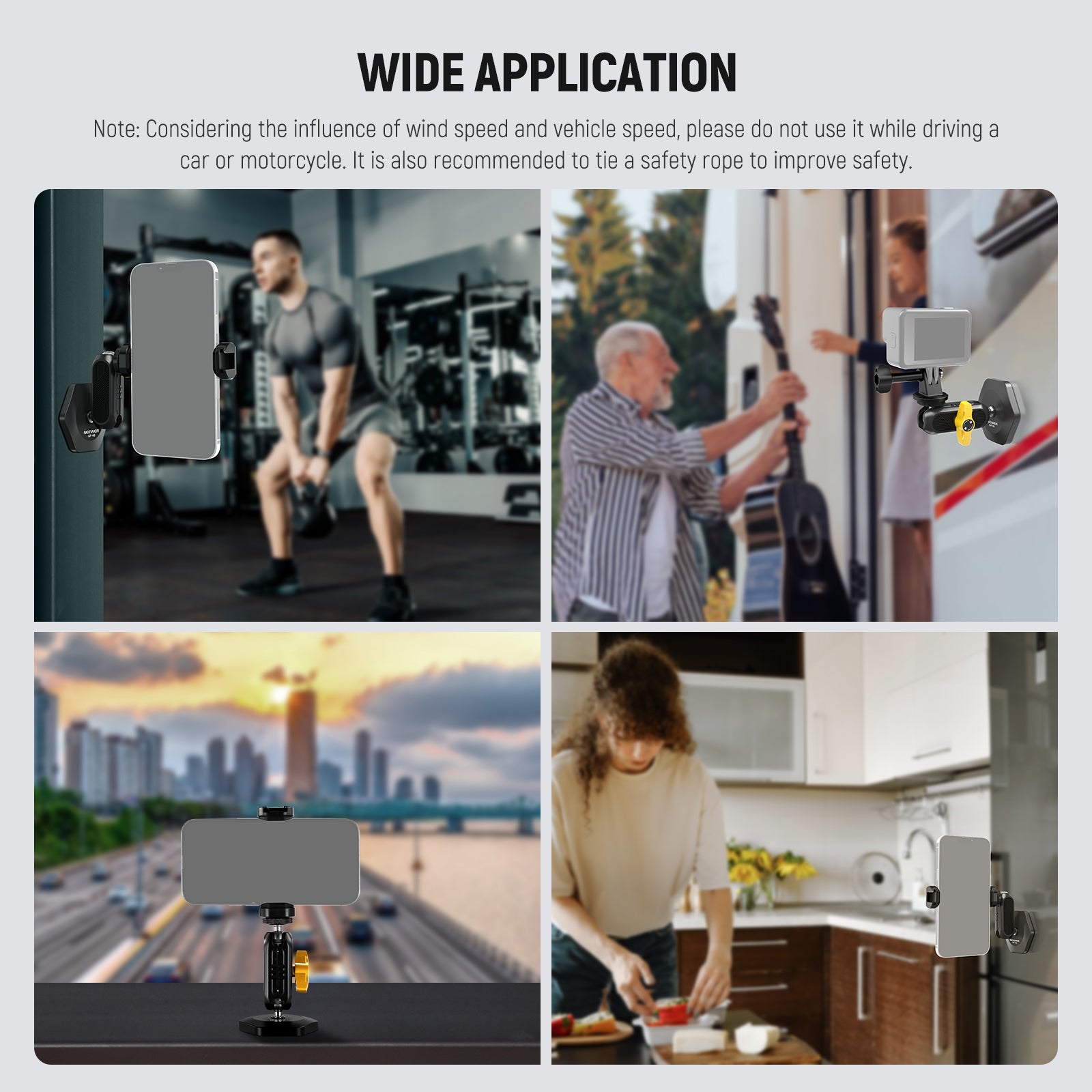 Wide Applications of the NEEWER GP-40 Magnetic Action Camera Mount Kit