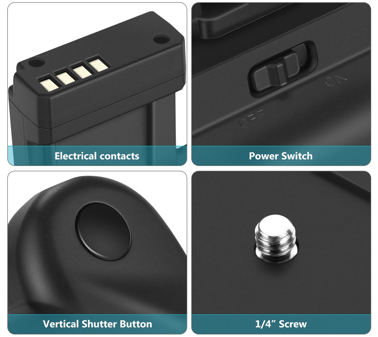 NEEWER Battery Grip For Canon is equipped with an extra shutter button.