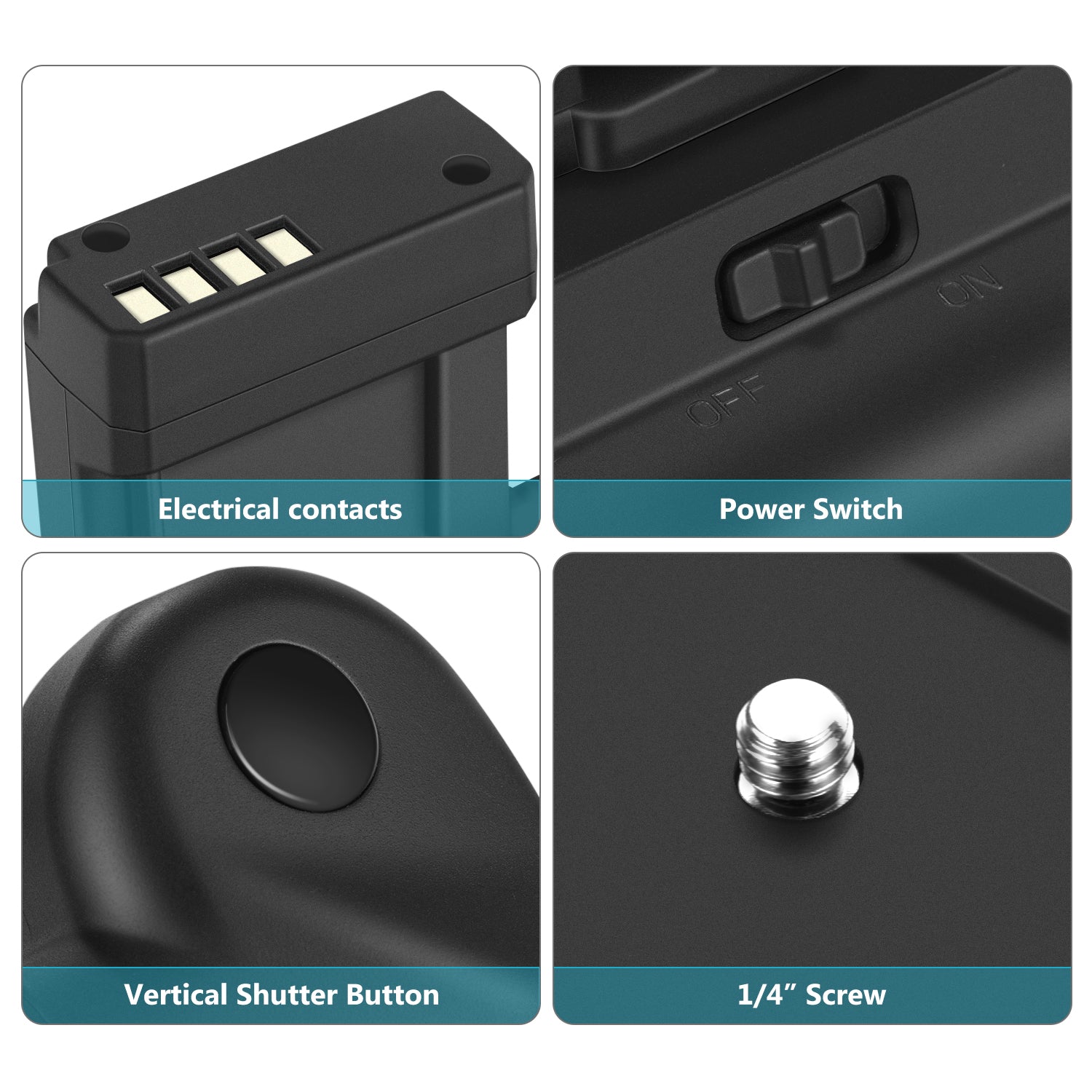 NEEWER Battery Grip For Canon is equipped with an extra shutter button.