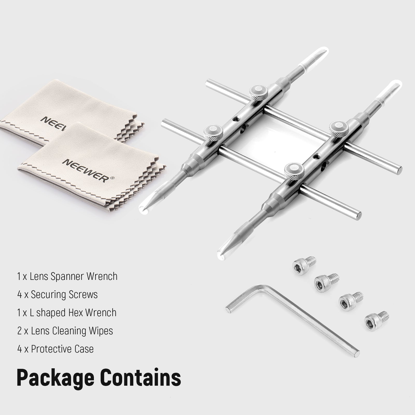 Package Contents of the NEEWER HW-04 Lens Spanner Kit