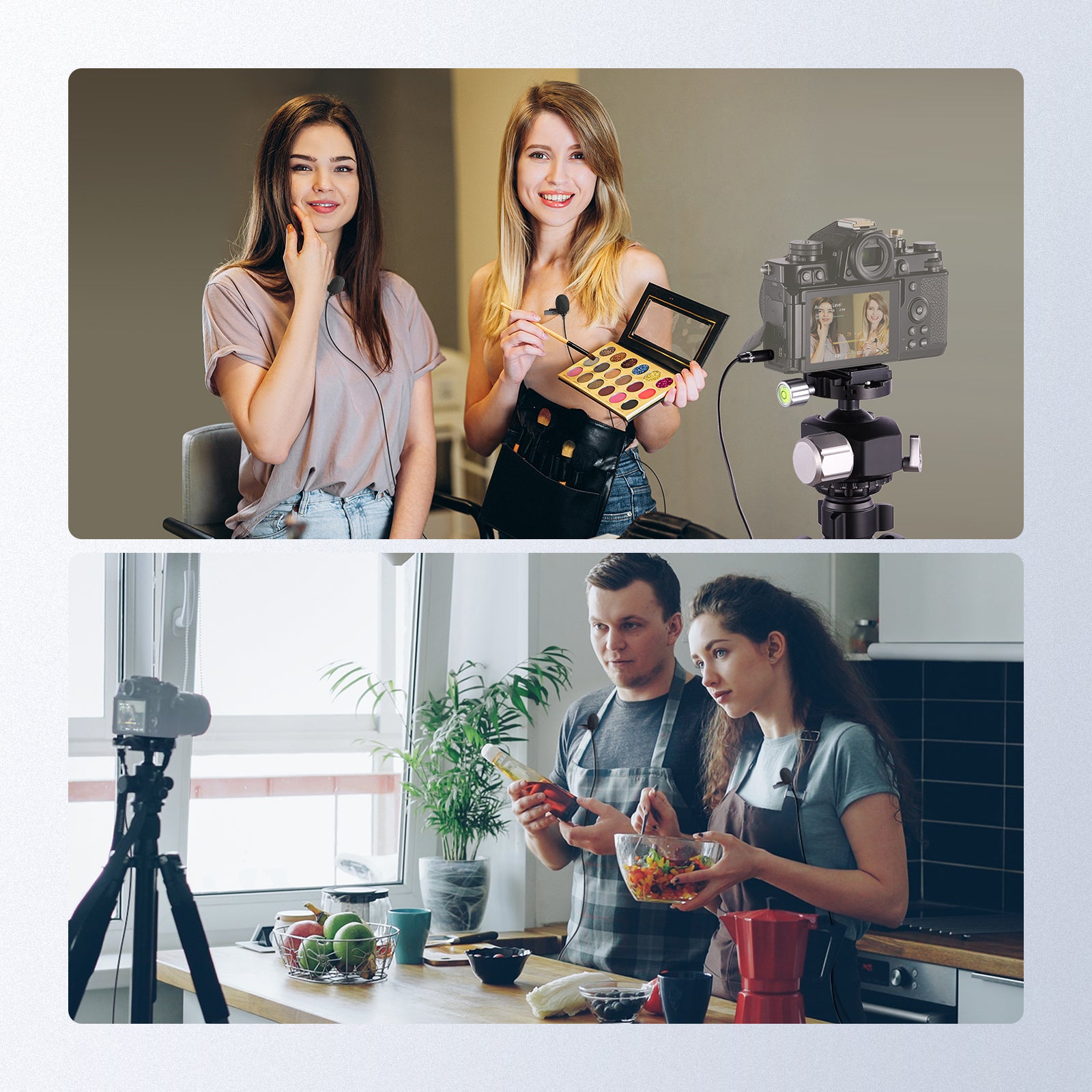 Scenarios for NEEWER LM3 Wired Dual Lavalier Microphones with 13ft 3.5mm TRS Extension Cable