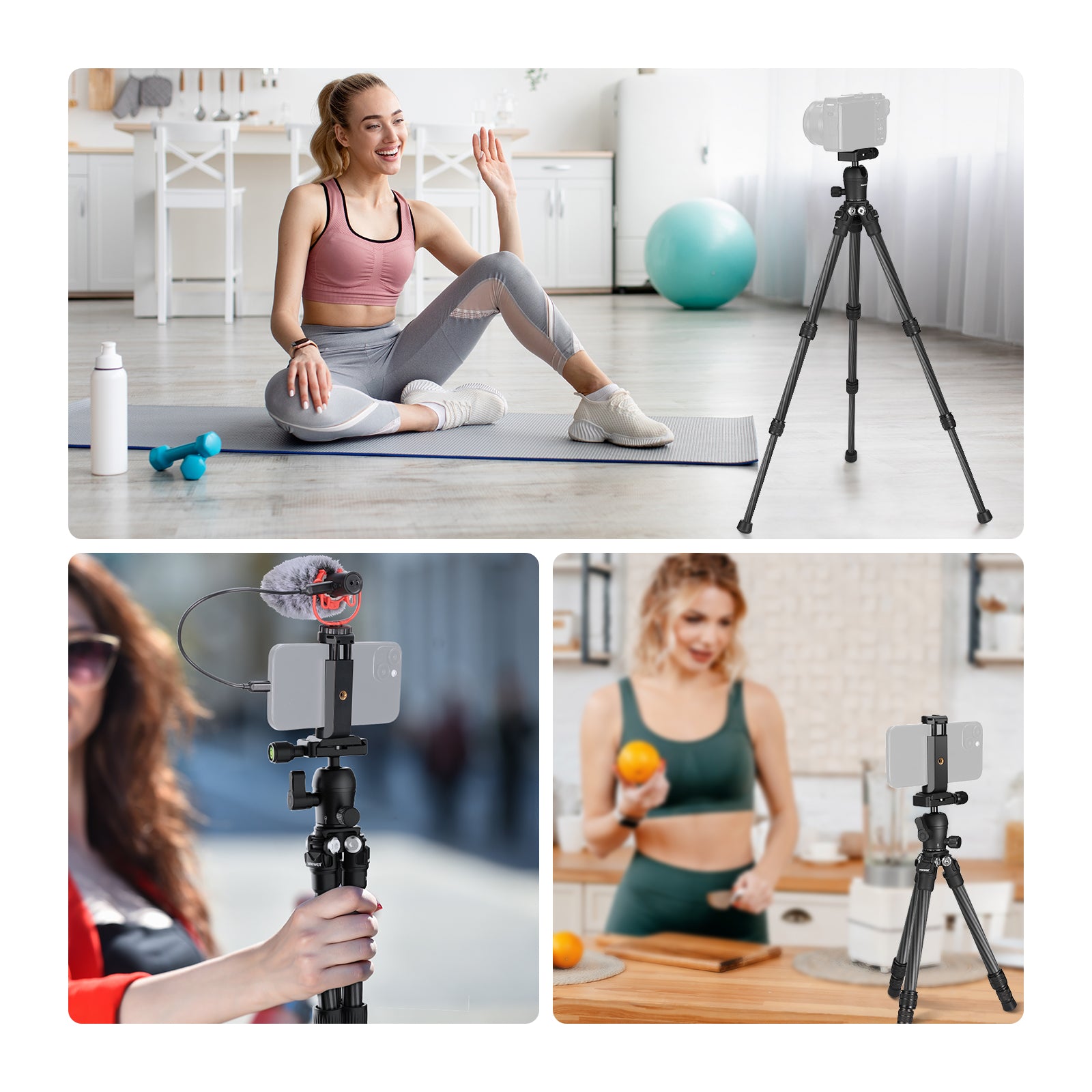 Wide Applications of the NEEWER TP09 Carbon Fiber Mini Tripod