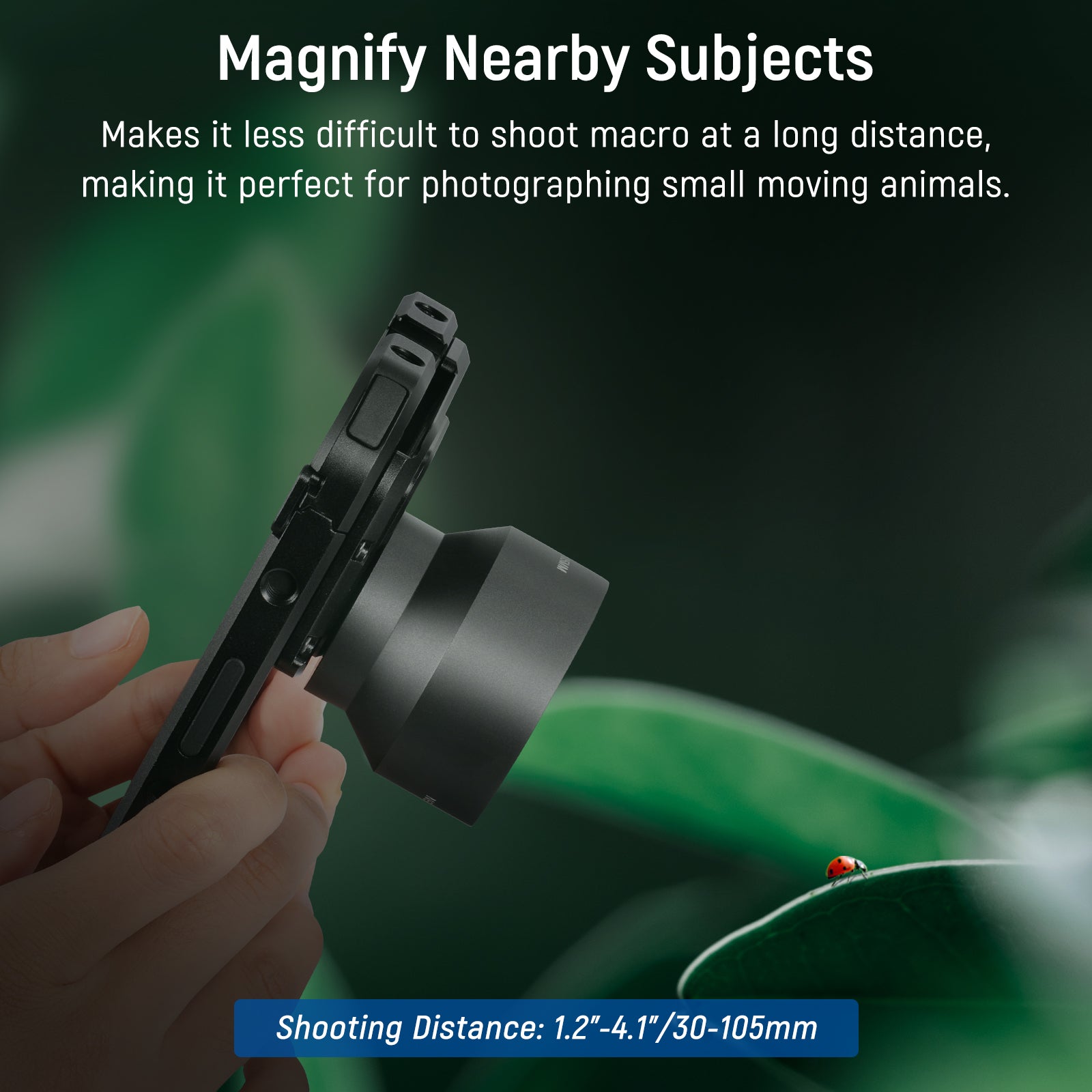 NEEWER LS-32 45X Phone Microscope is less difficult to shoot macro at a long distance.