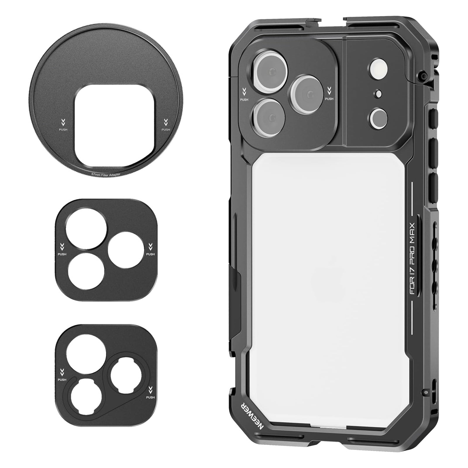 NEEWER PA144 Black Phone Cage for iPhone 17 Pro Max