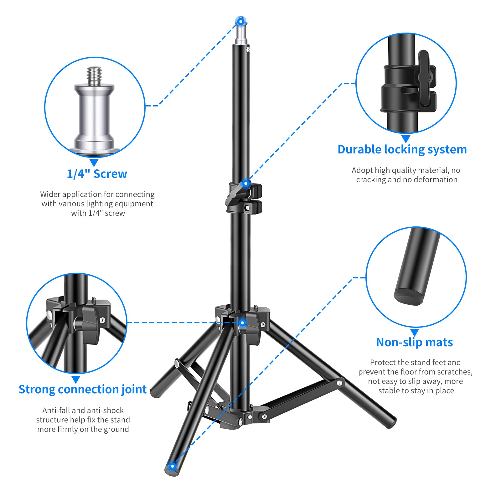 Product detail of the NEEWER 50cm Mini Light Stand