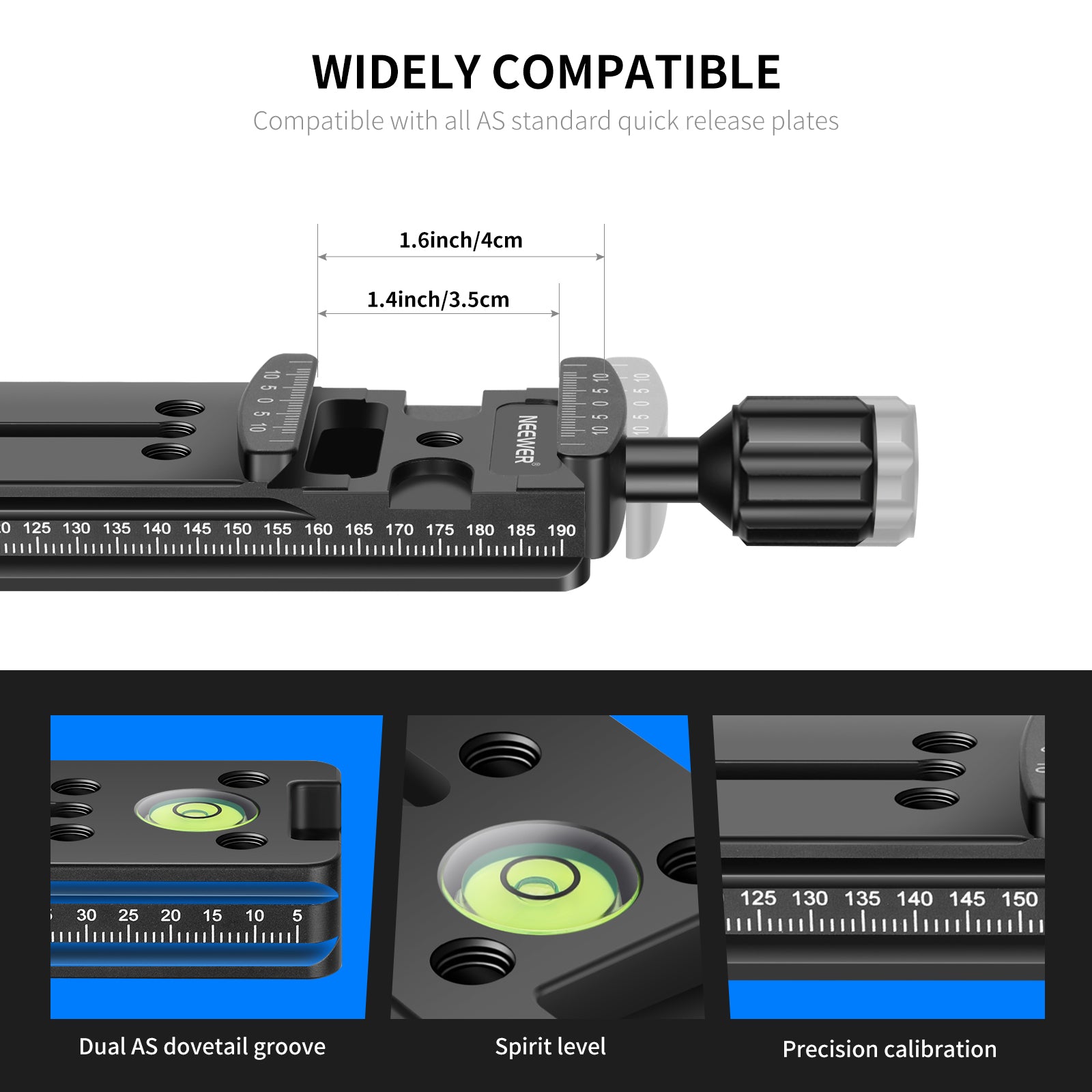 Wide Compatibility of the NEEWER 200mm Nodal Rail Slide