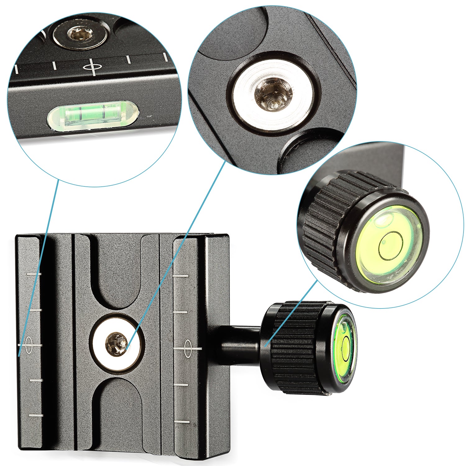 3/8"-16 thread with metal 1/4"-20 Adapter