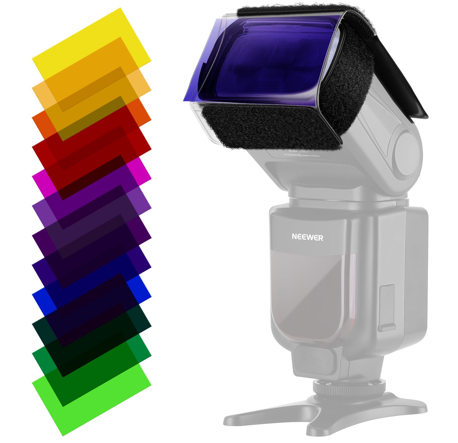 NEEWER 12 pcs Universal Speedlite Color Filter Kit