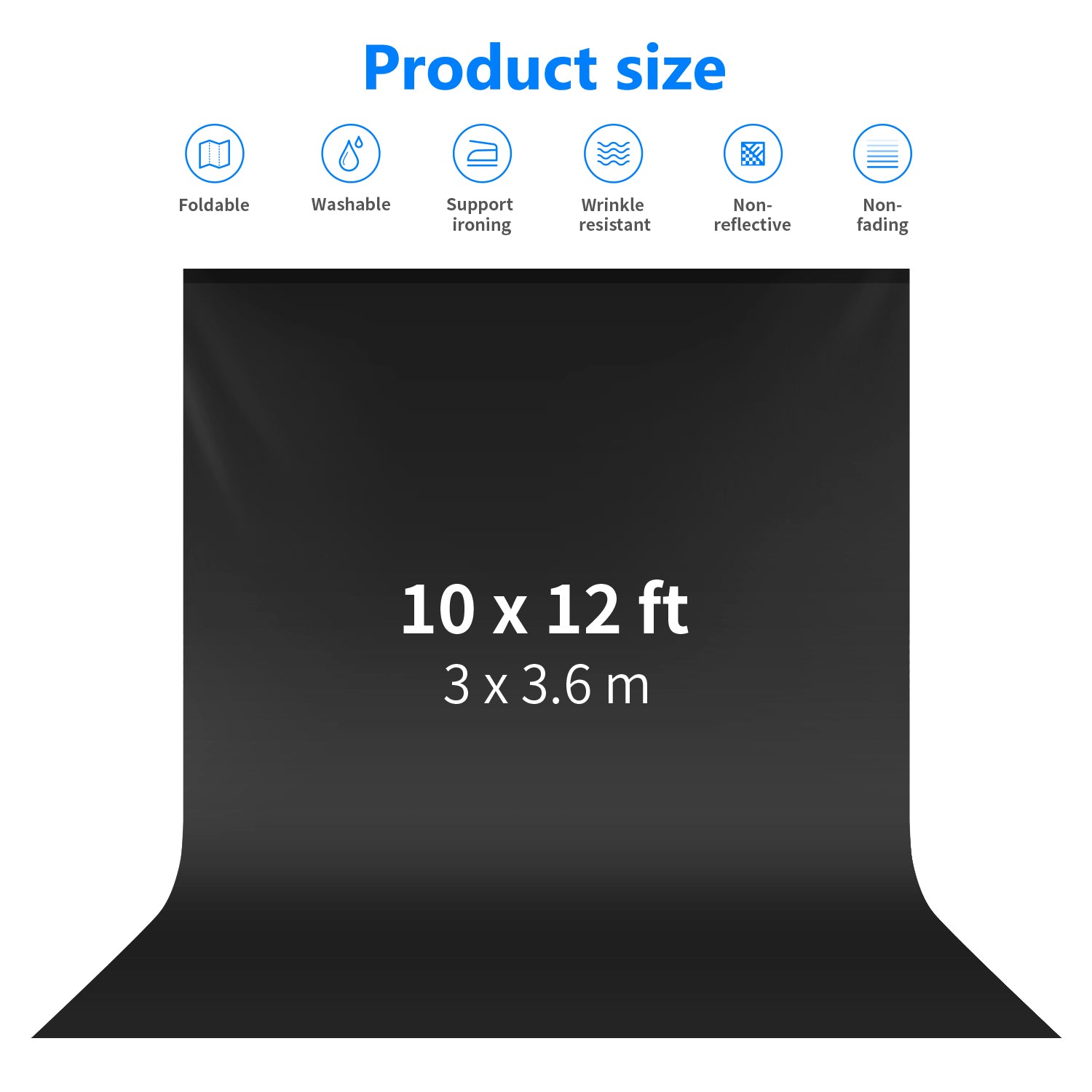 NEEWER 3x3.6M studio backdrop is foldable