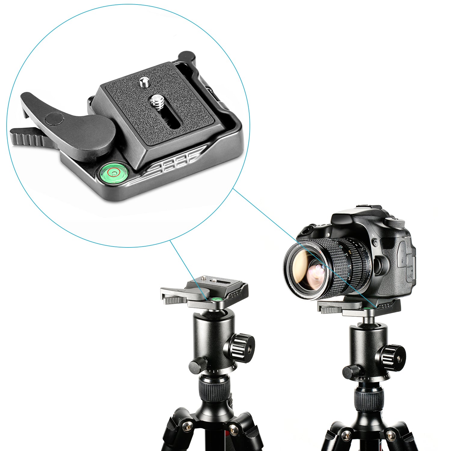 NEEWER Plate Adapter enables quick and easy transfer between your camera and tripod.