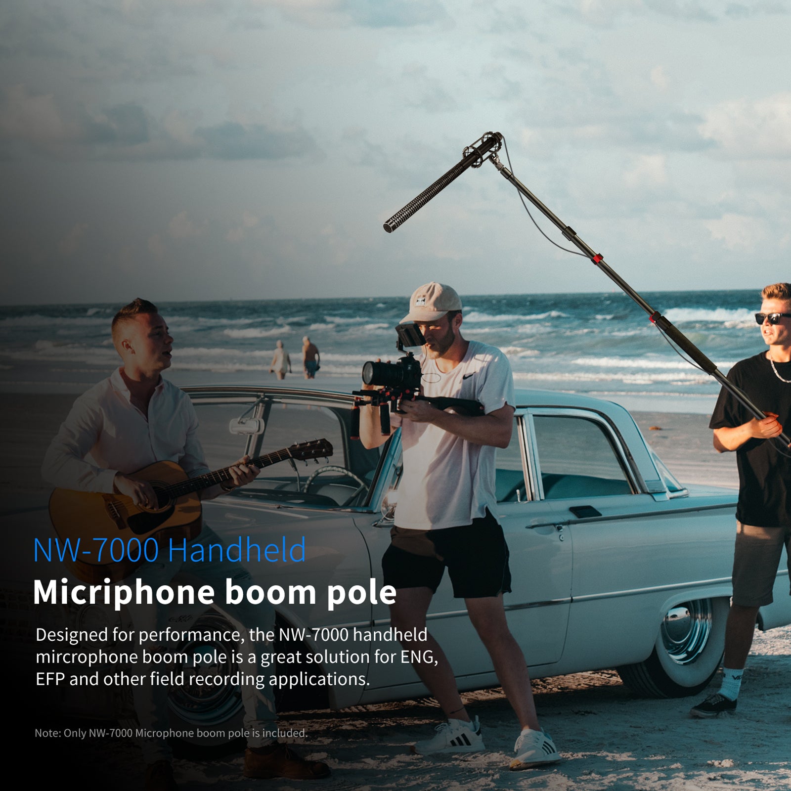 NEEWER NW-7000 Stretchable Handheld Microphone Boom Pole is a great solution for ENG and EFP.