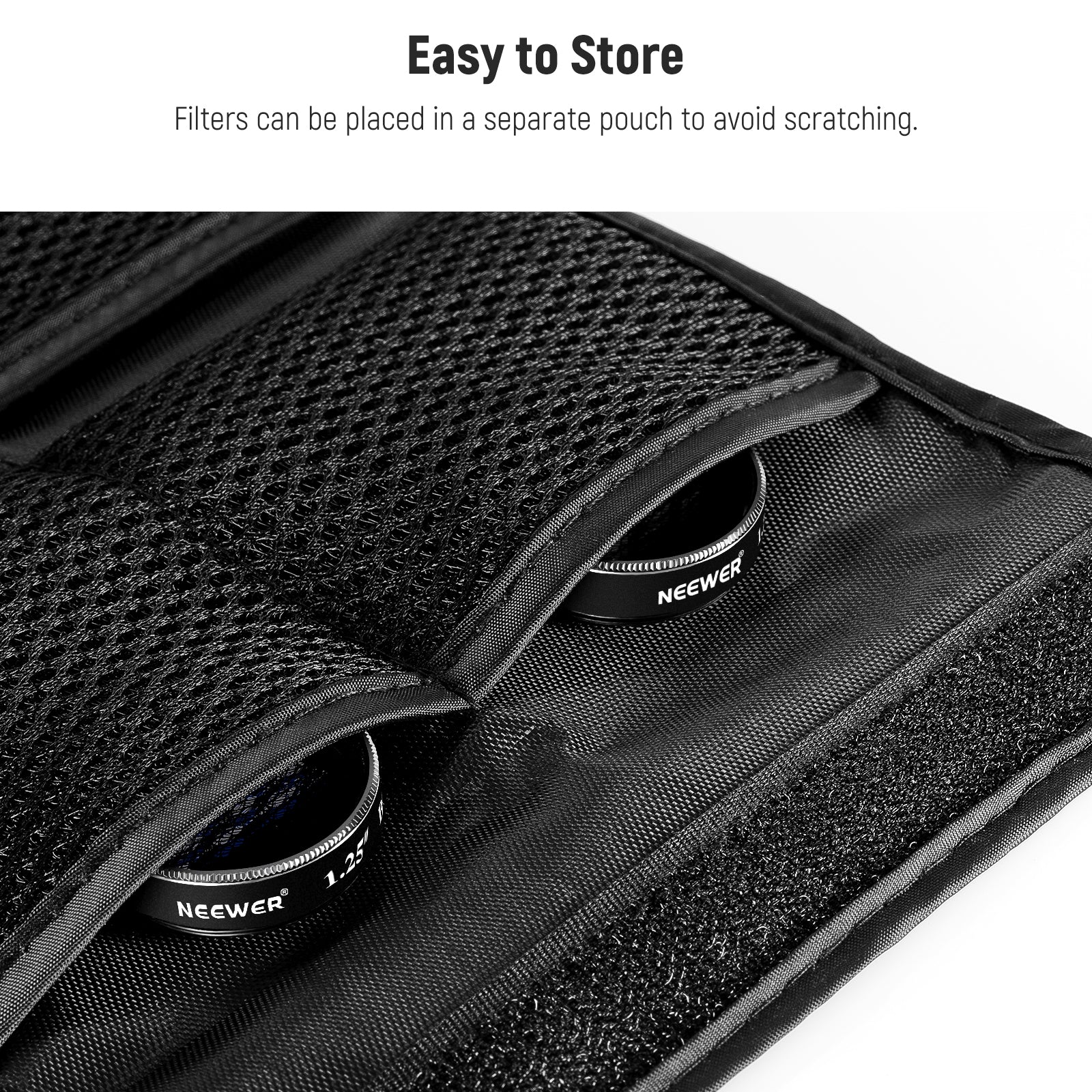 NEEWER 1.25" Telescope Filters are easy to store.