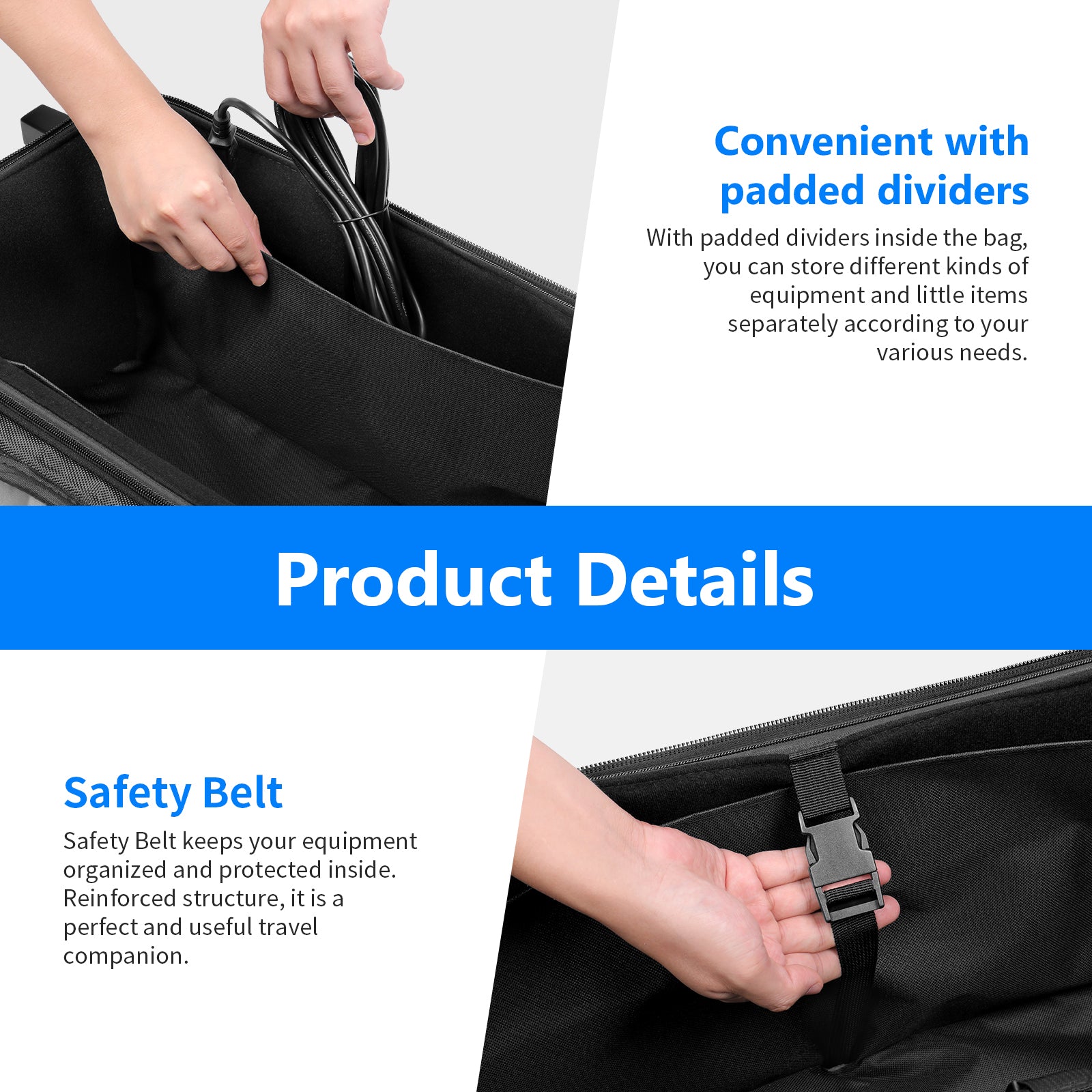 Product details of the NEEWER Studio Carrying Bag with Wheels