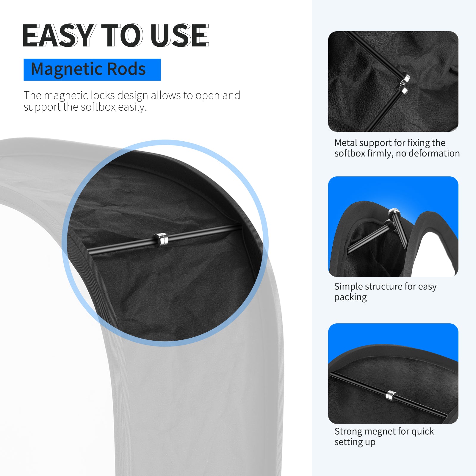 NEEWER LED Light Panel Softbox is easy to use.