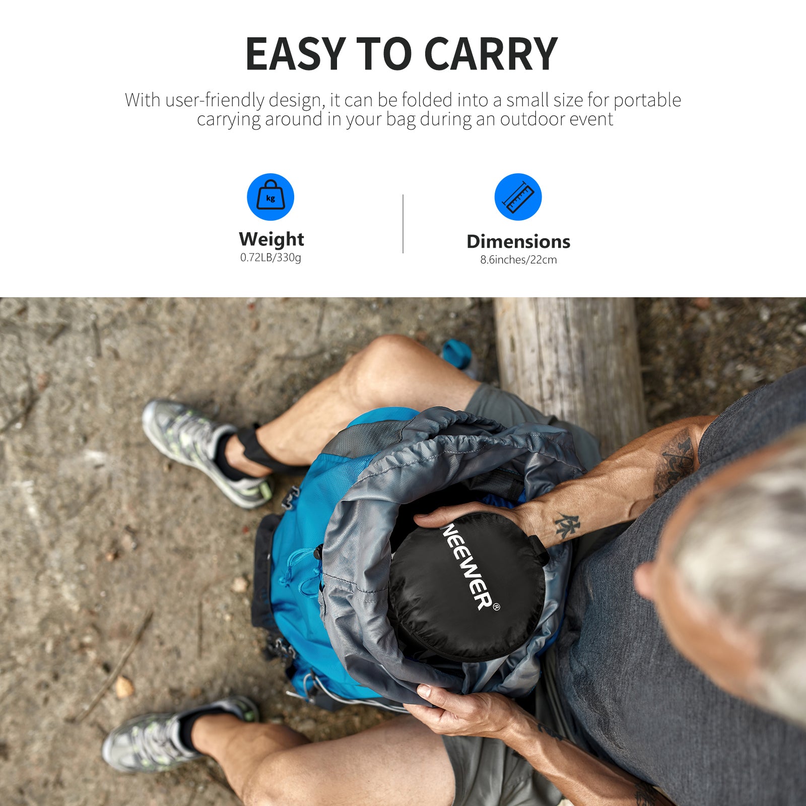 NEEWER LED Light Panel Softbox is easy to carry.