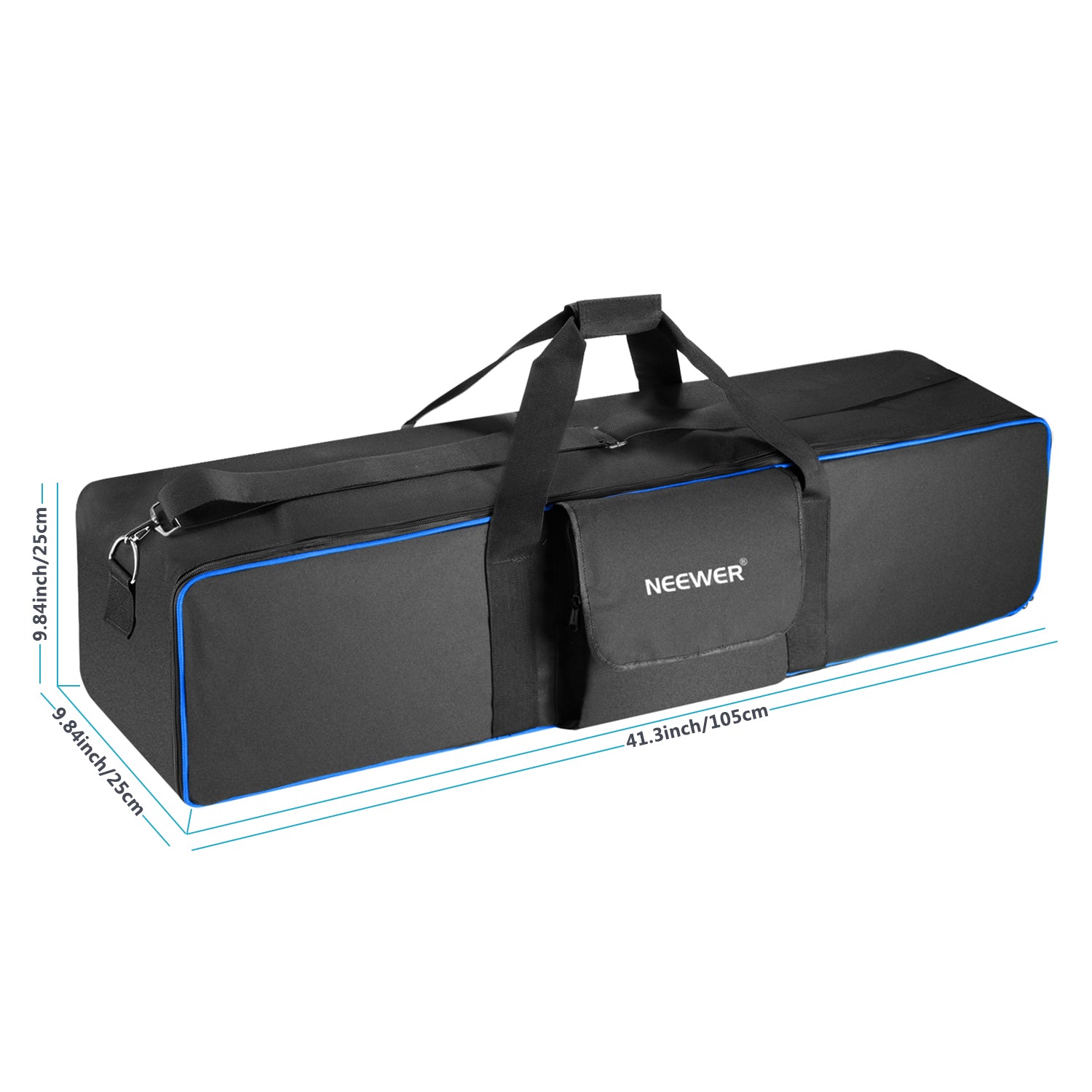 Product dimensions of the NEEWER Studio Carrying Case