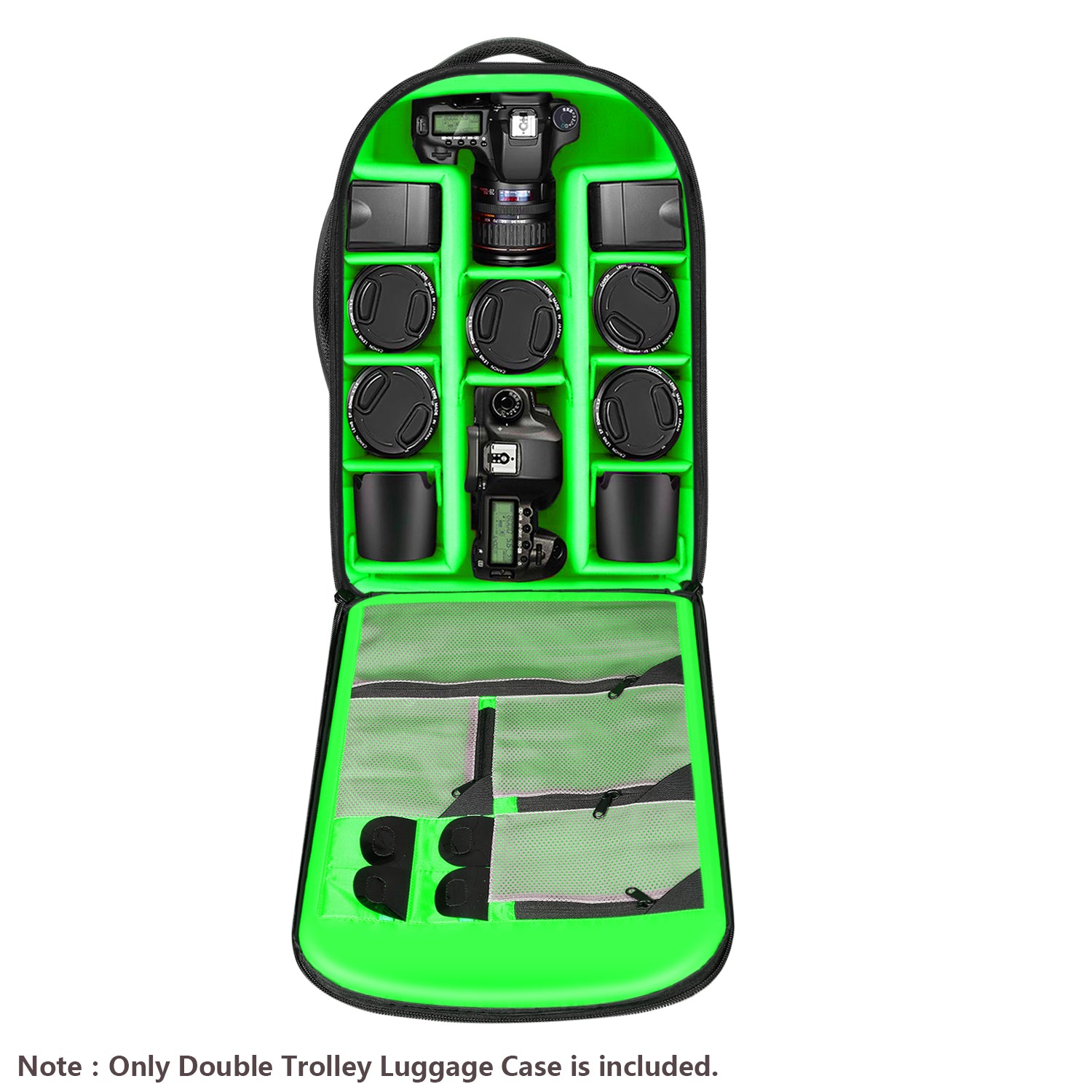 NEEWER 2-in-1 Rolling Camera Bag - Green