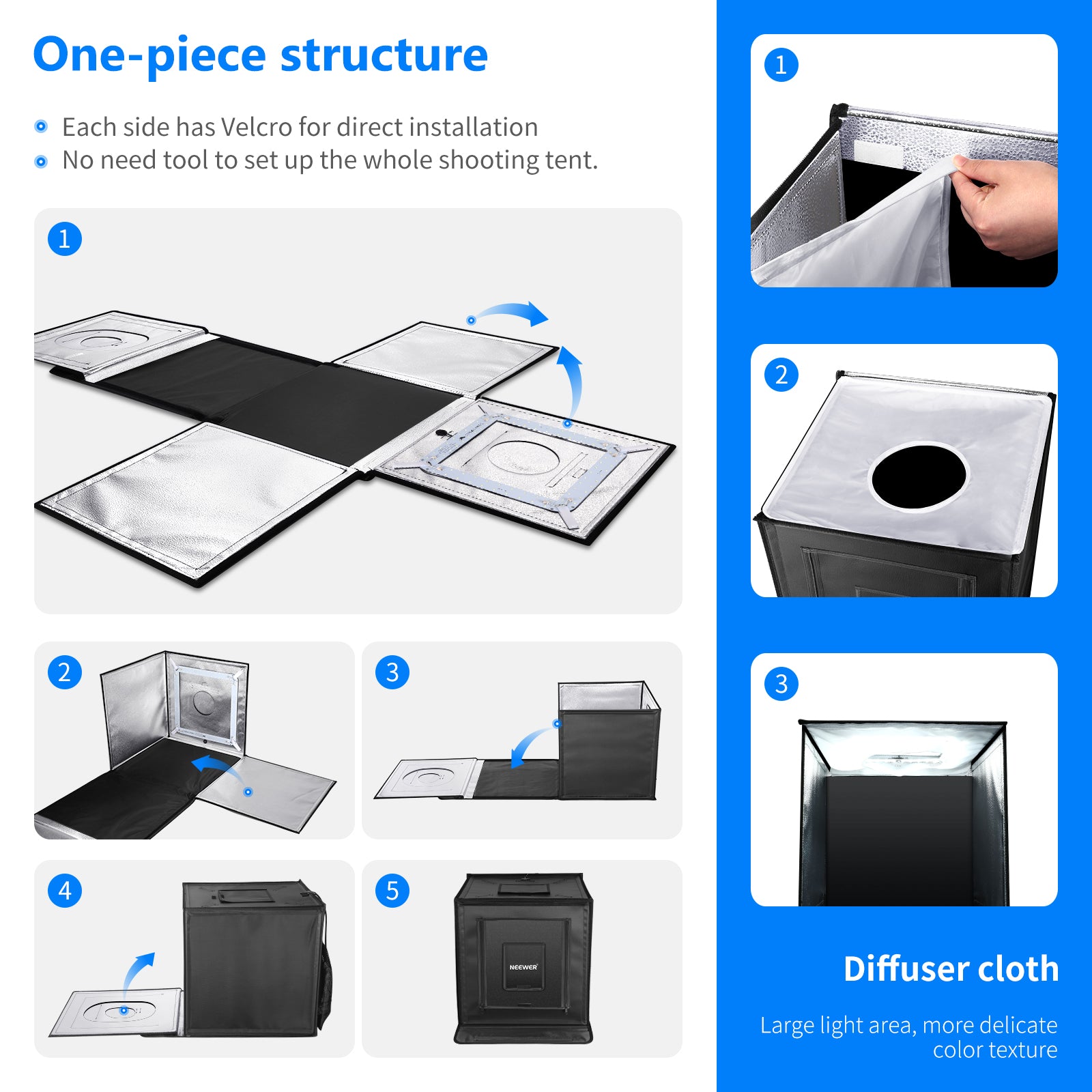 NEEWER 40CM Light Studio Box is easy to use.