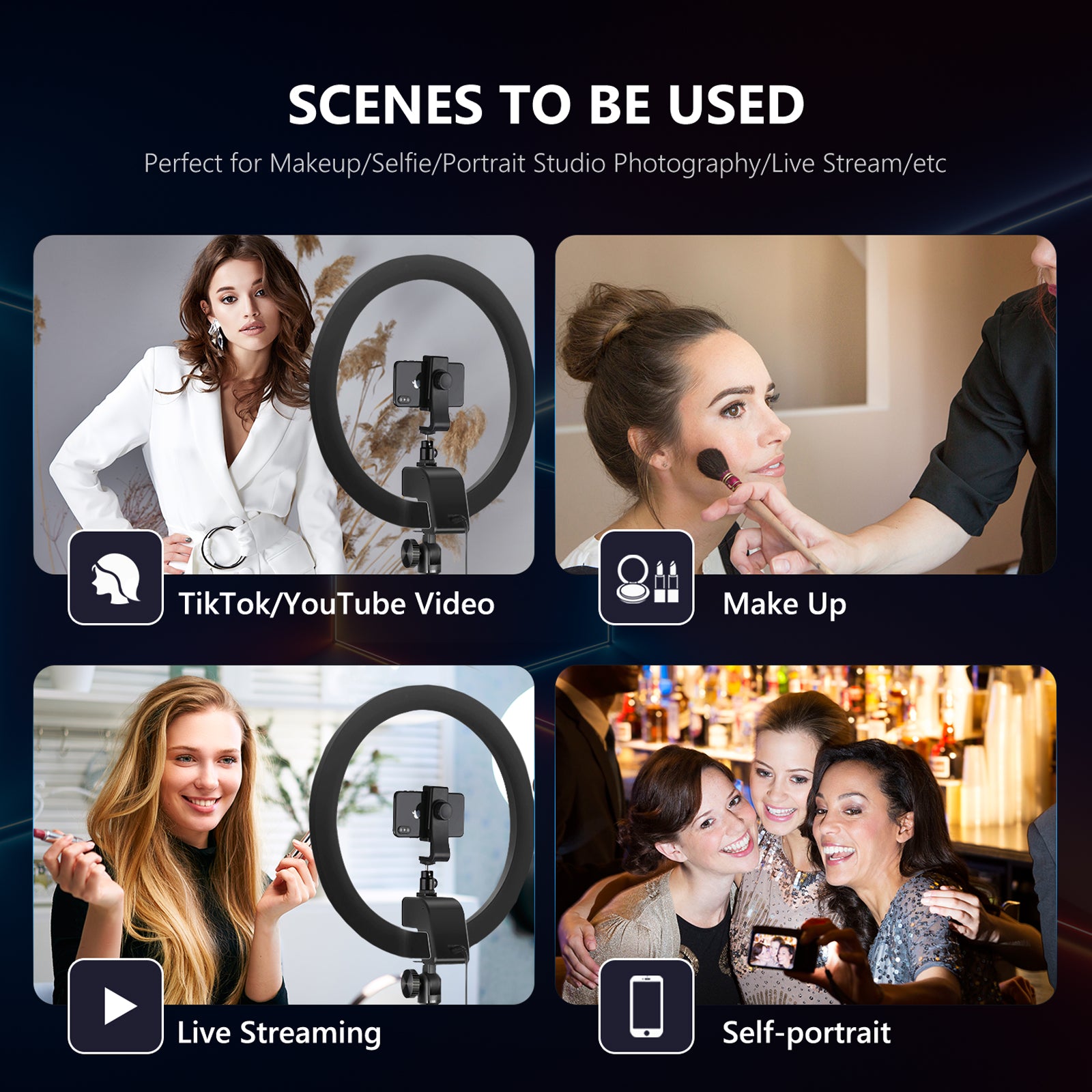 Wide Applications of the NEEWER SRP18-2.4G 18-inch LED Ring Light