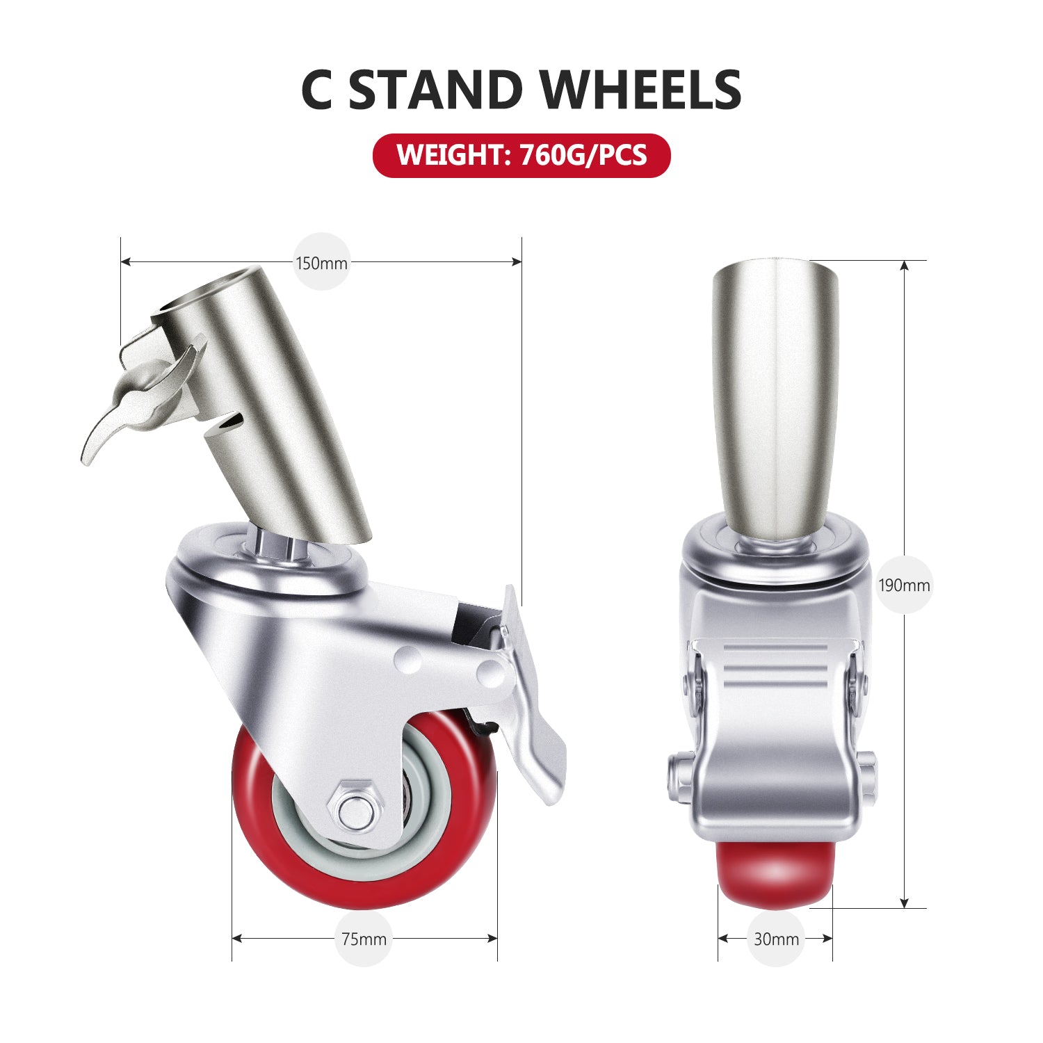 NEEWER C Stand Wheels