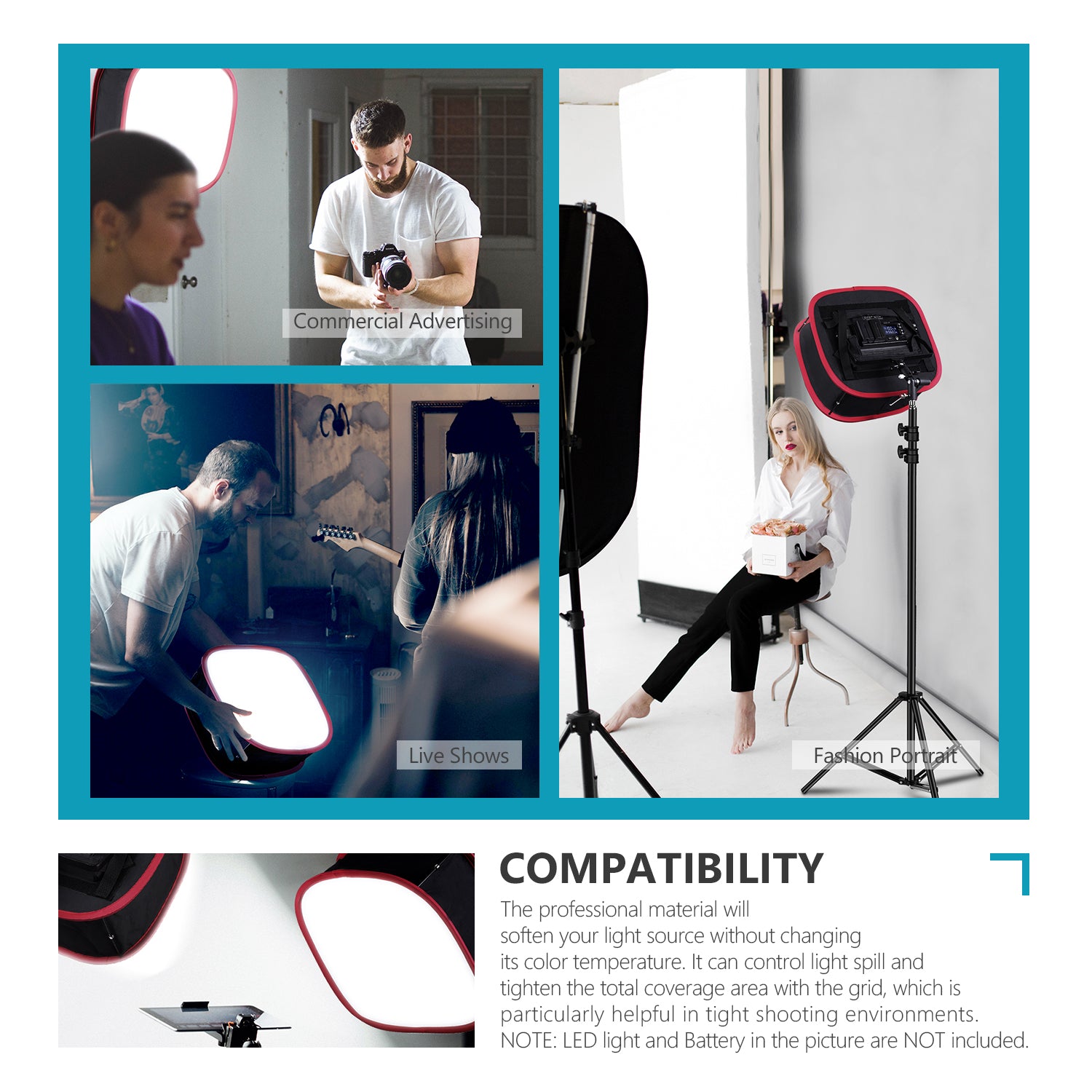 Wide Applications of the NEEWER Collapsible Softbox