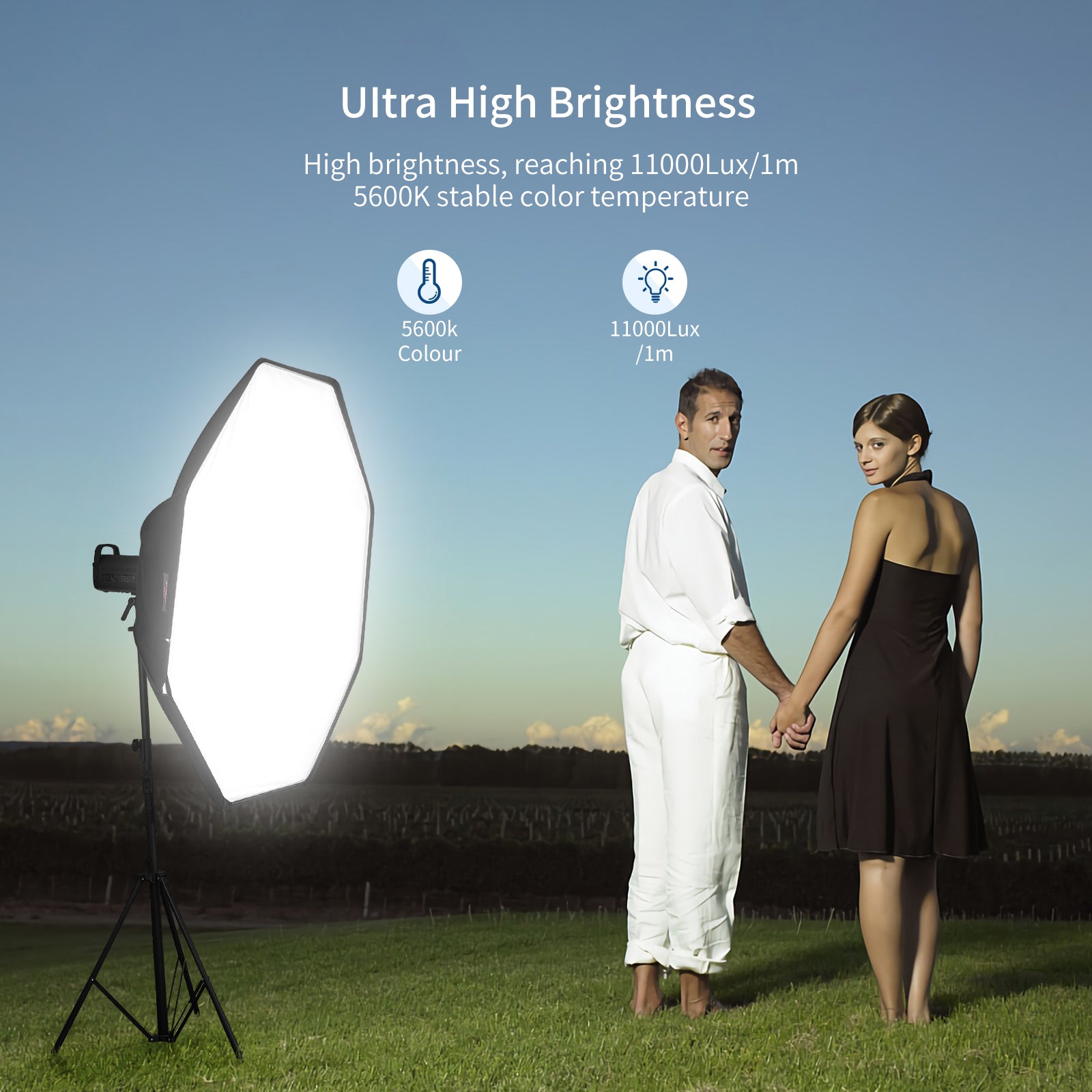 Neewer CB100 100W 5600K LED Video Light can provide natural light