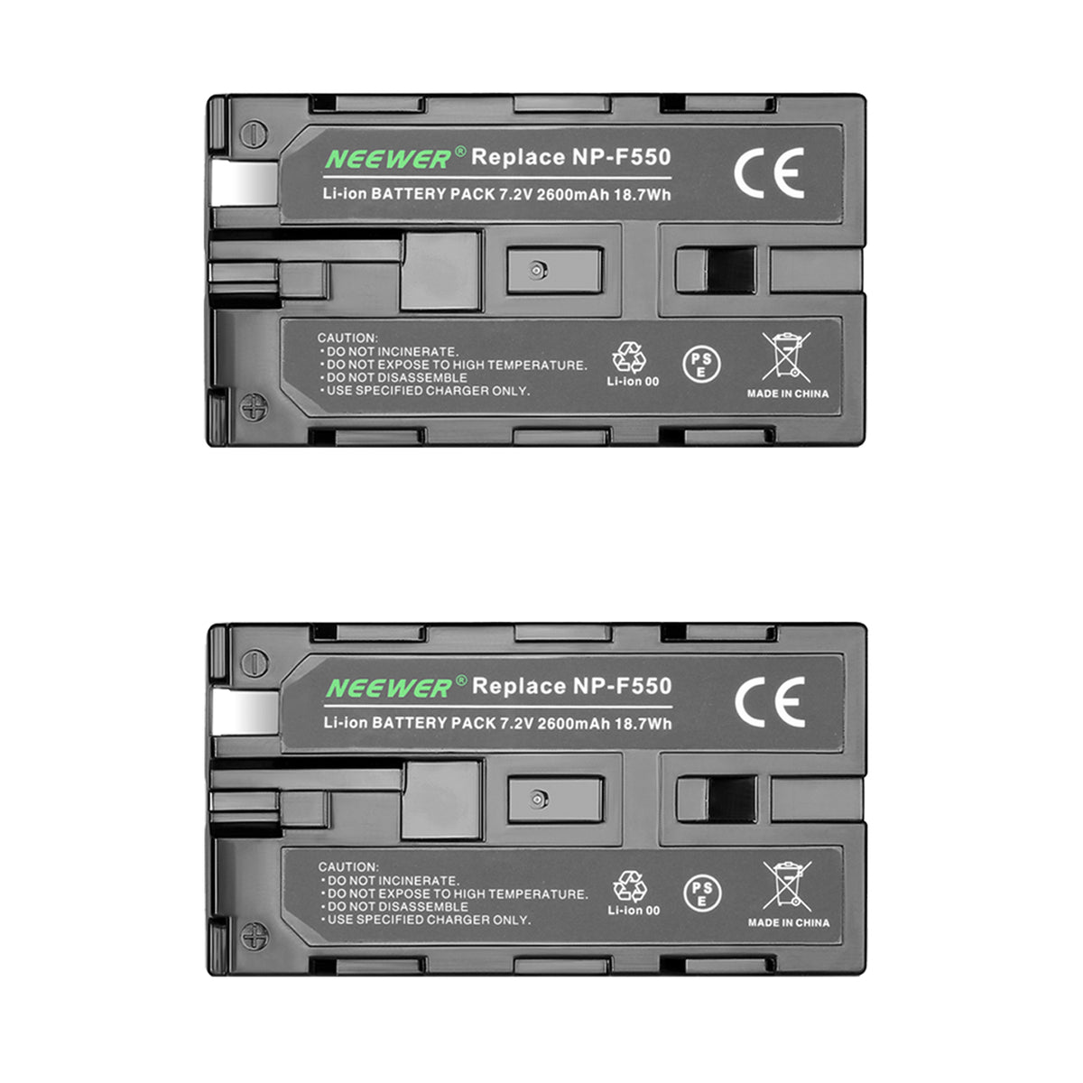 Neewer 2 Pack 2600mah Sony Np F550 570 530 Replacement Battery Neewer