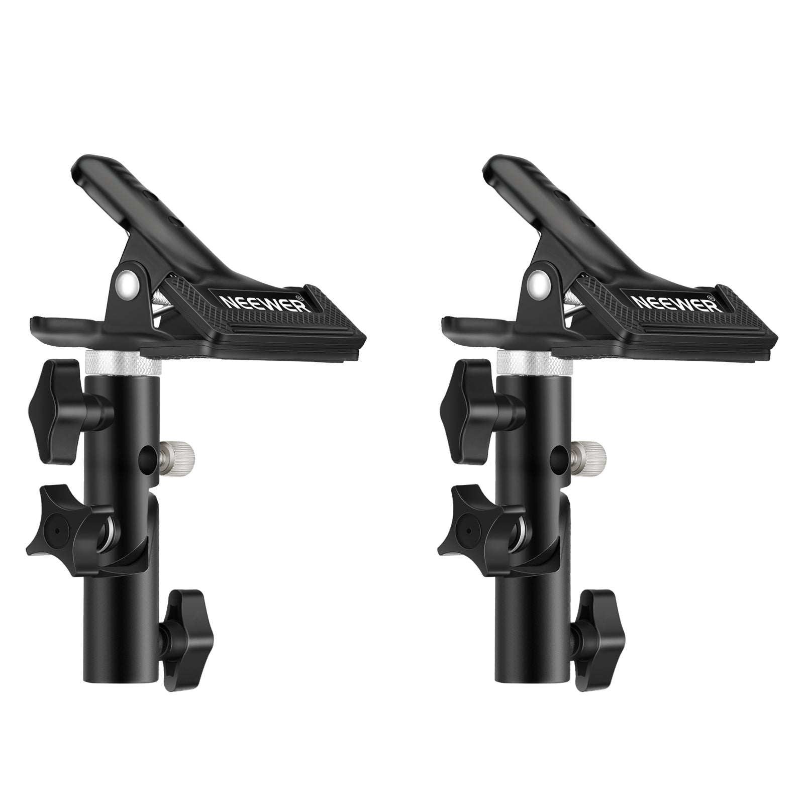 NEEWER Heavy Duty Metal Clamp Holder for Reflector - 2 Pack