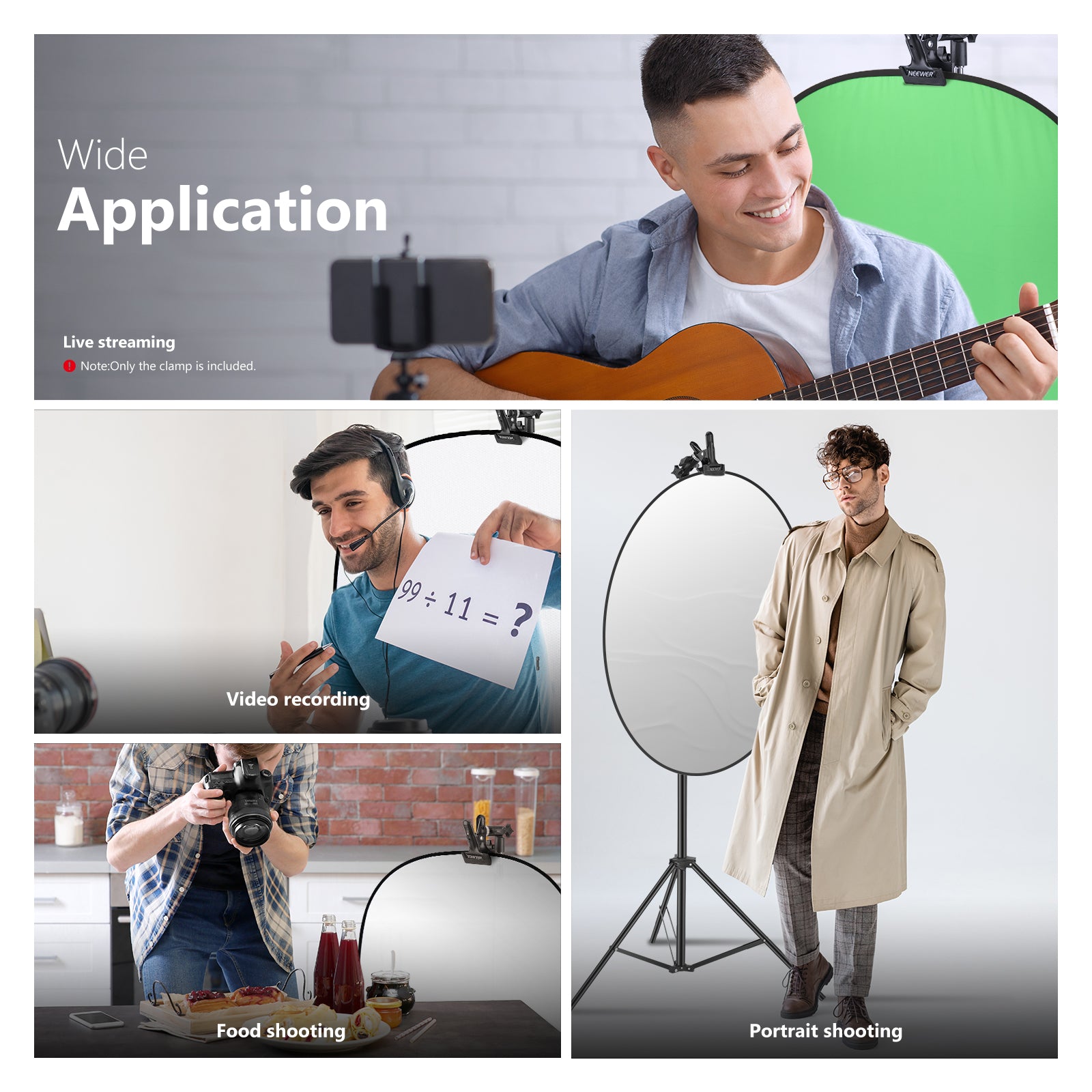 Wide Applications of the NEEWER Heavy Duty Metal Clamp Holder for Reflector