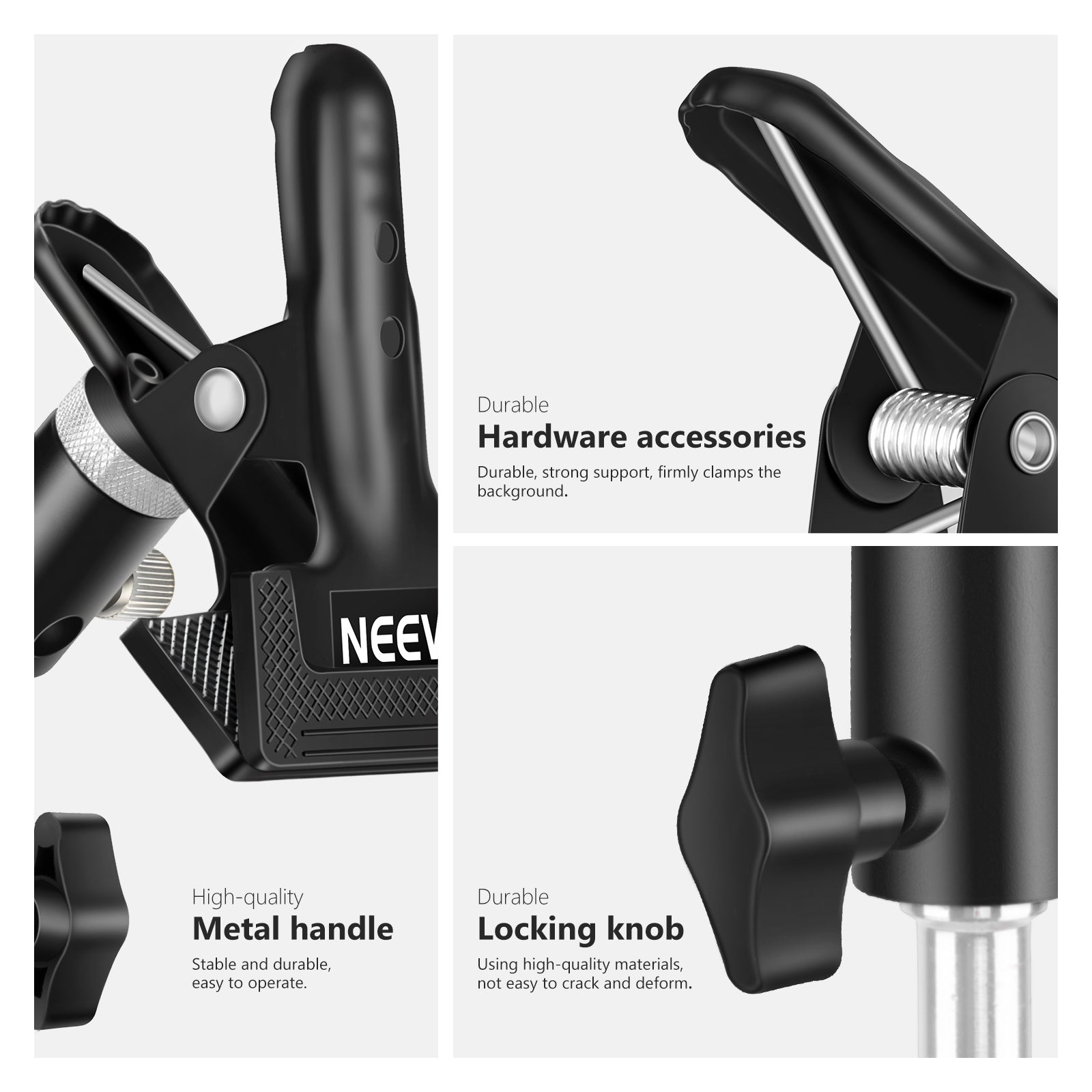 NEEWER Heavy Duty Metal Clamp Holder for Reflector is a durable hardware accessory.