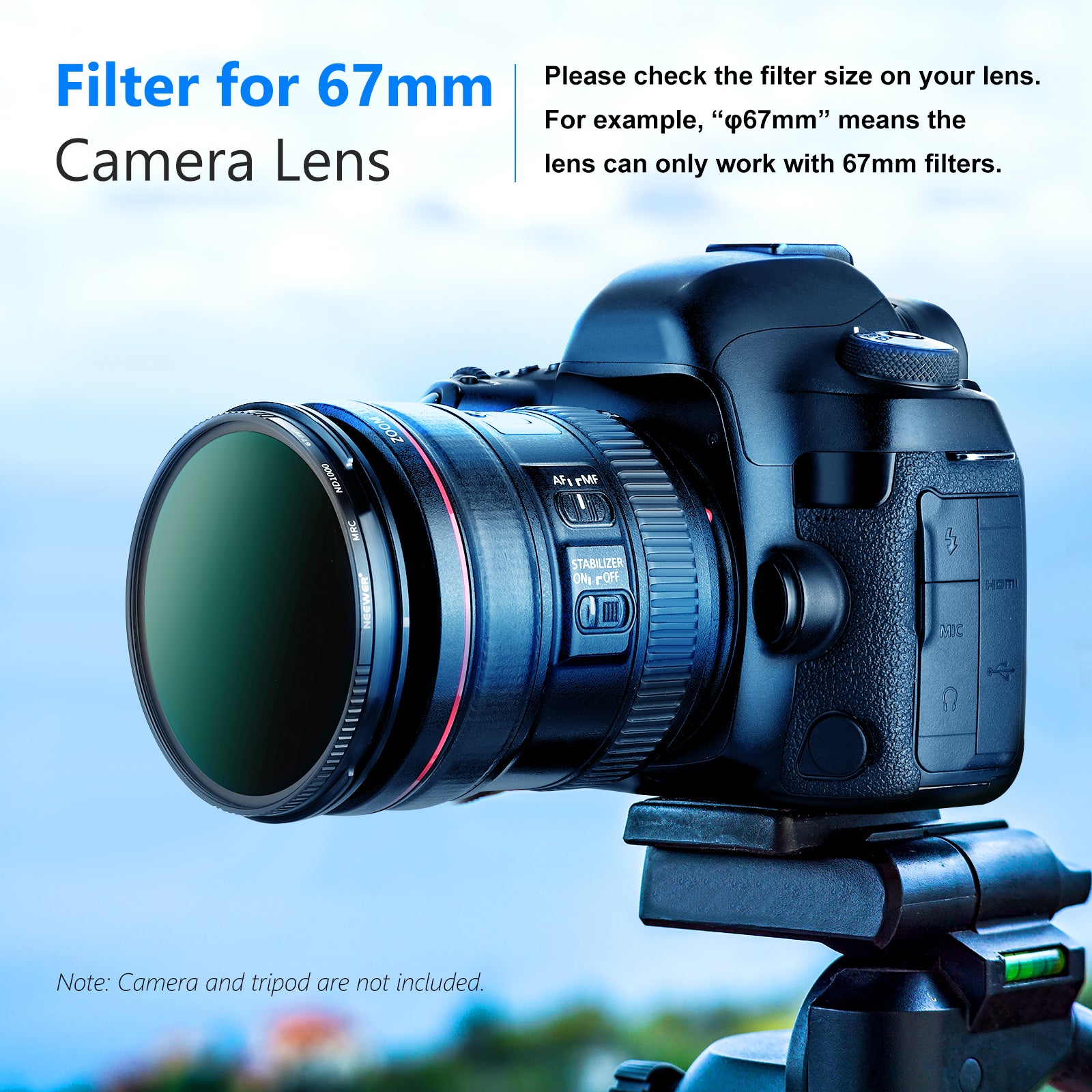 NEEWER ND1000 ND Lens Filter for 67mm Camera Lens