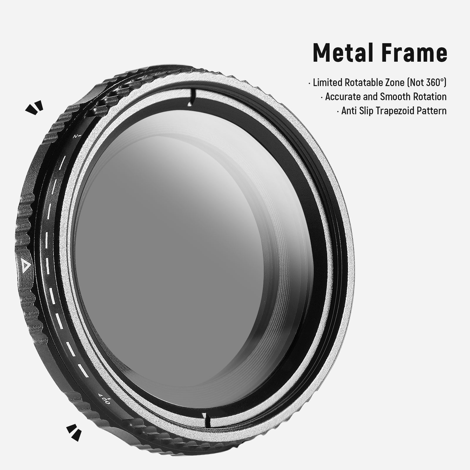 NEEWER FL-37 Variable ND Filter features a metal frame.