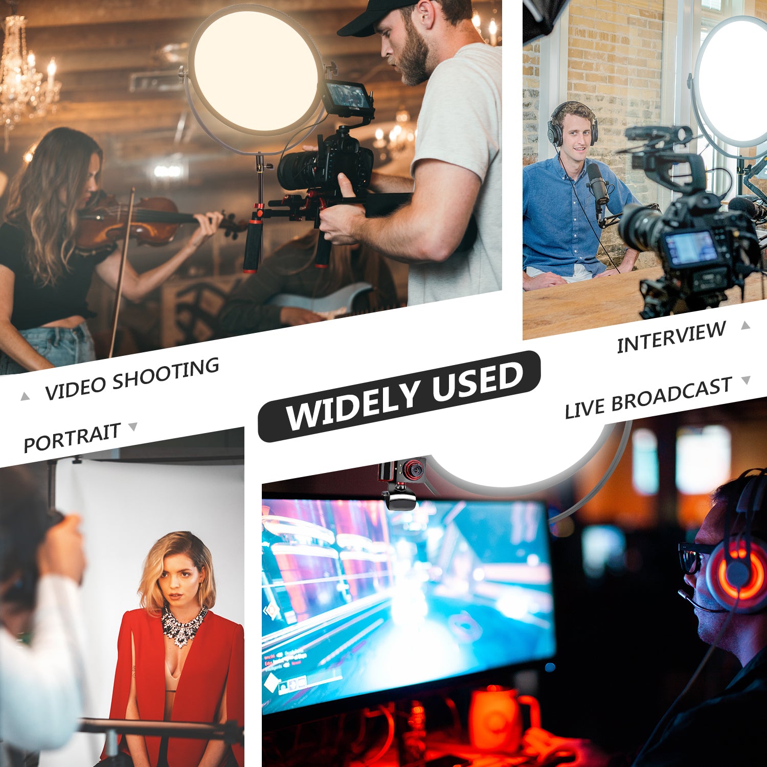 Wide Applications of the NEEWER NL-360ARC Bi-Color Round LED Light