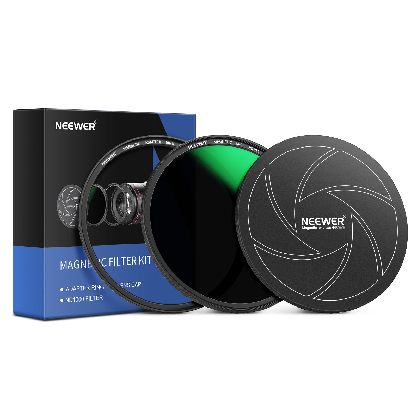 NEEWER 3-in-1 Magnetic ND Lens Filter Kit