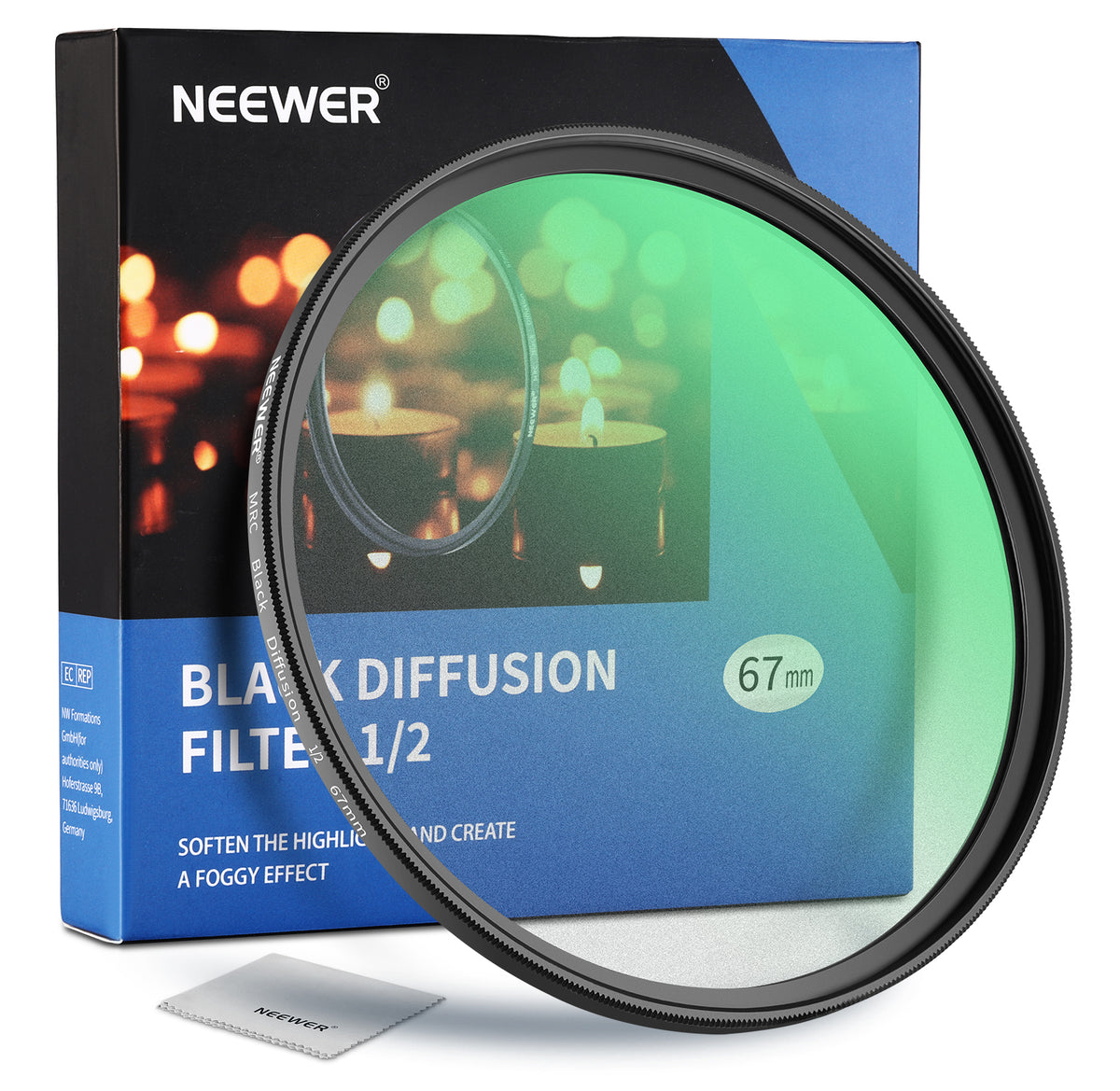 NEEWER Black Diffusion 1/2 Filter