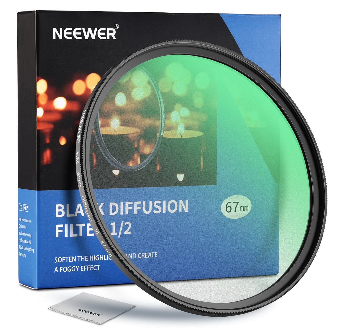 NEEWER Black Diffusion 1/2 Filter
