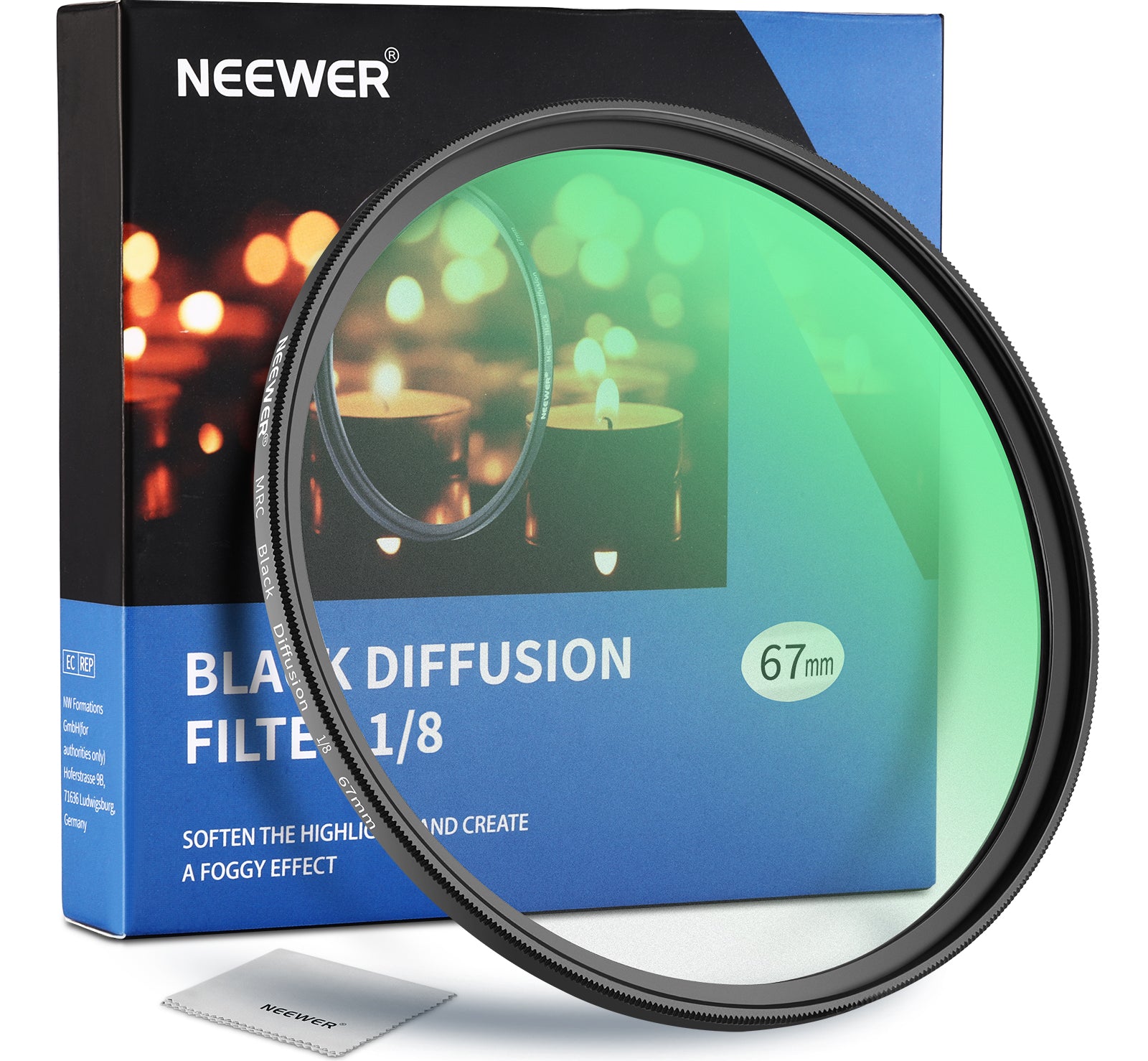 NEEWER Black Soft Diffusion 1/8 Lens Filter