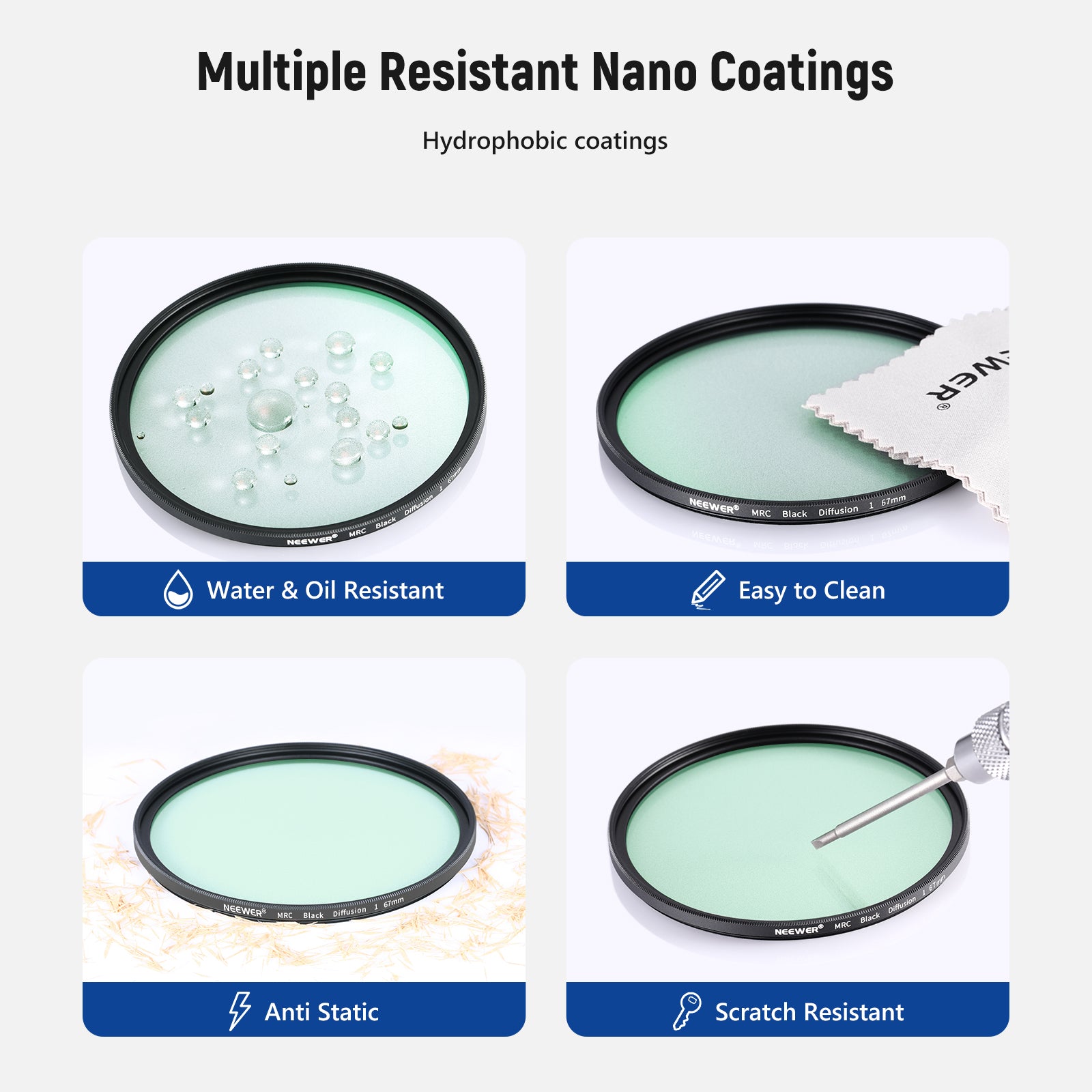NEEWER Black Diffusion Filter is easy to clean.