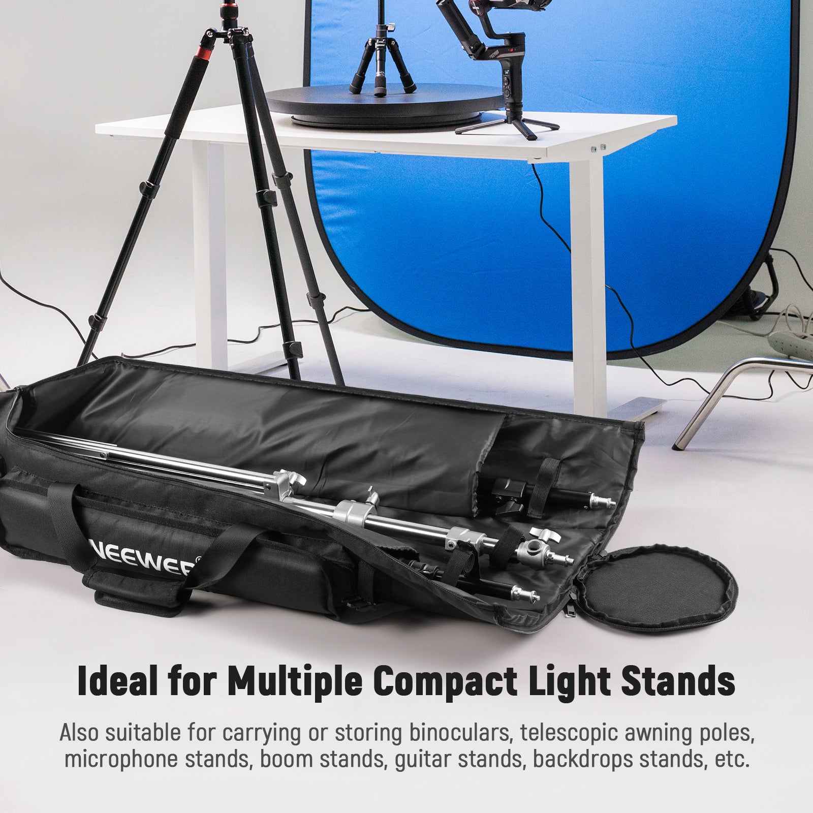 NEEWER 39" Tripod Carrying Case is ideal for multiple compact light stands.
