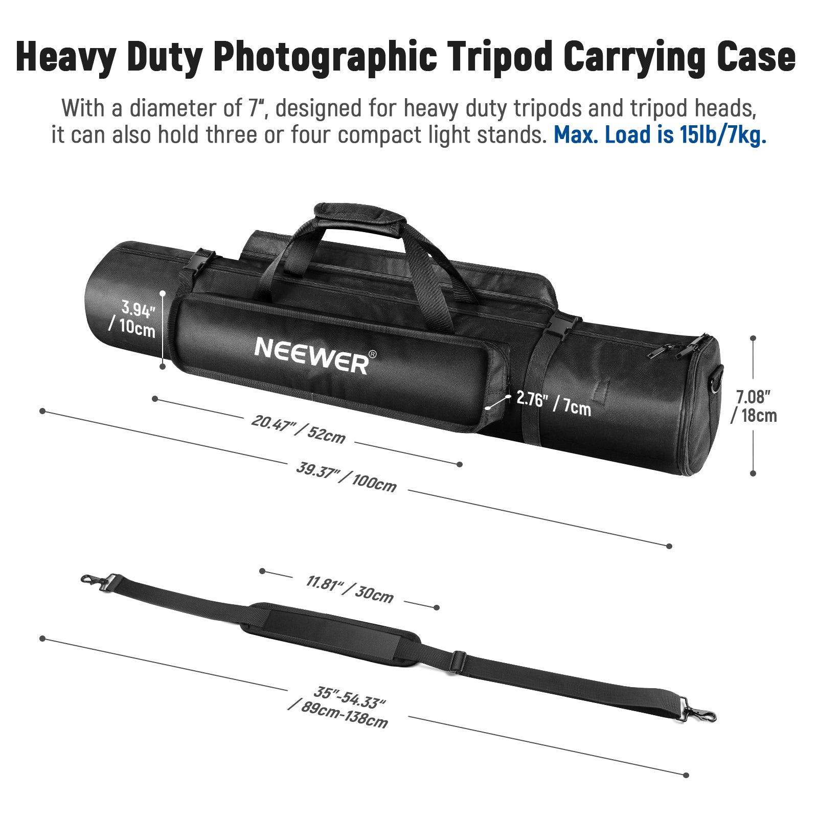NEEWER 39" Heavy Duty Photographic Tripod Carrying Case