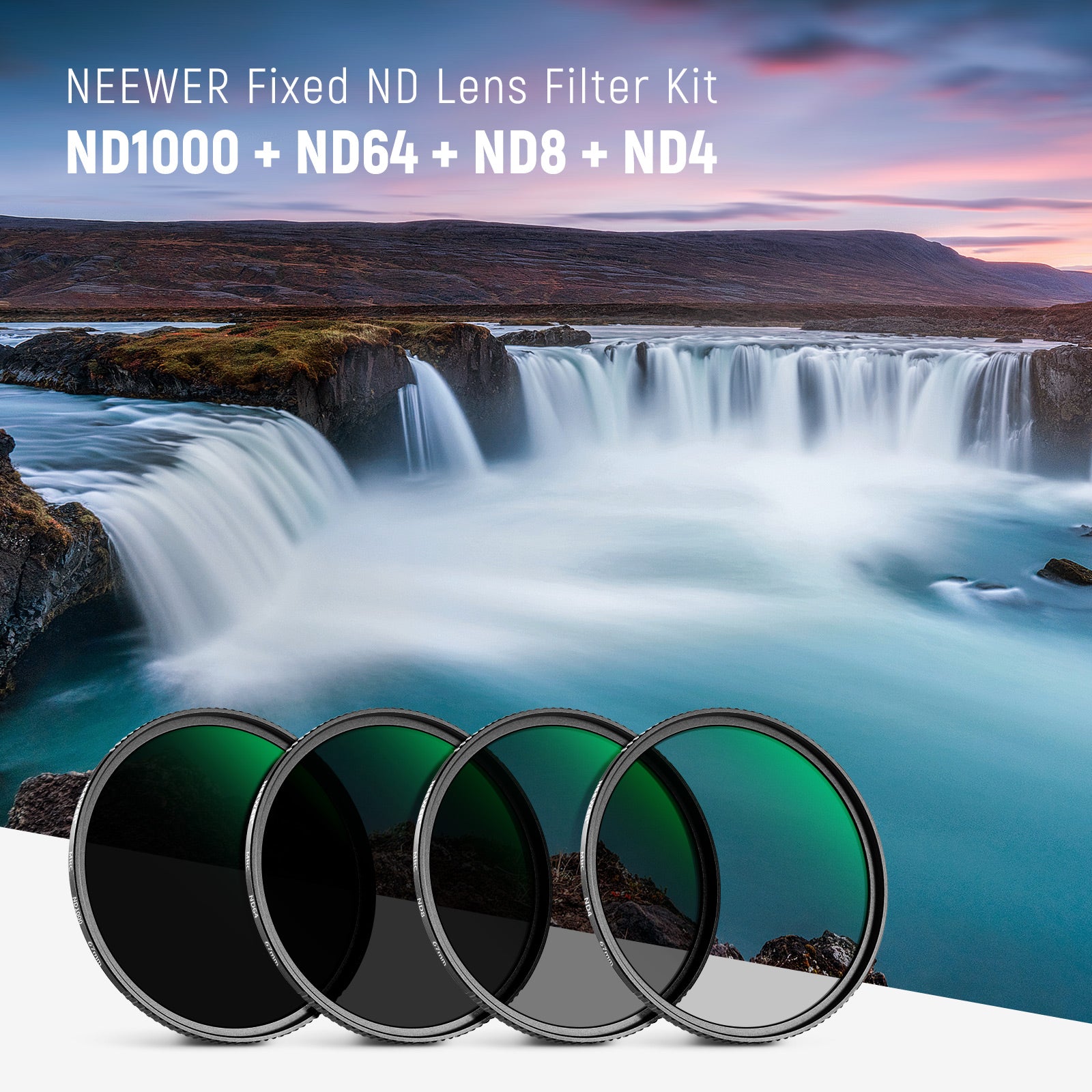 NEEWER ND filter is designed to avoid overexposure in outdoor photography.