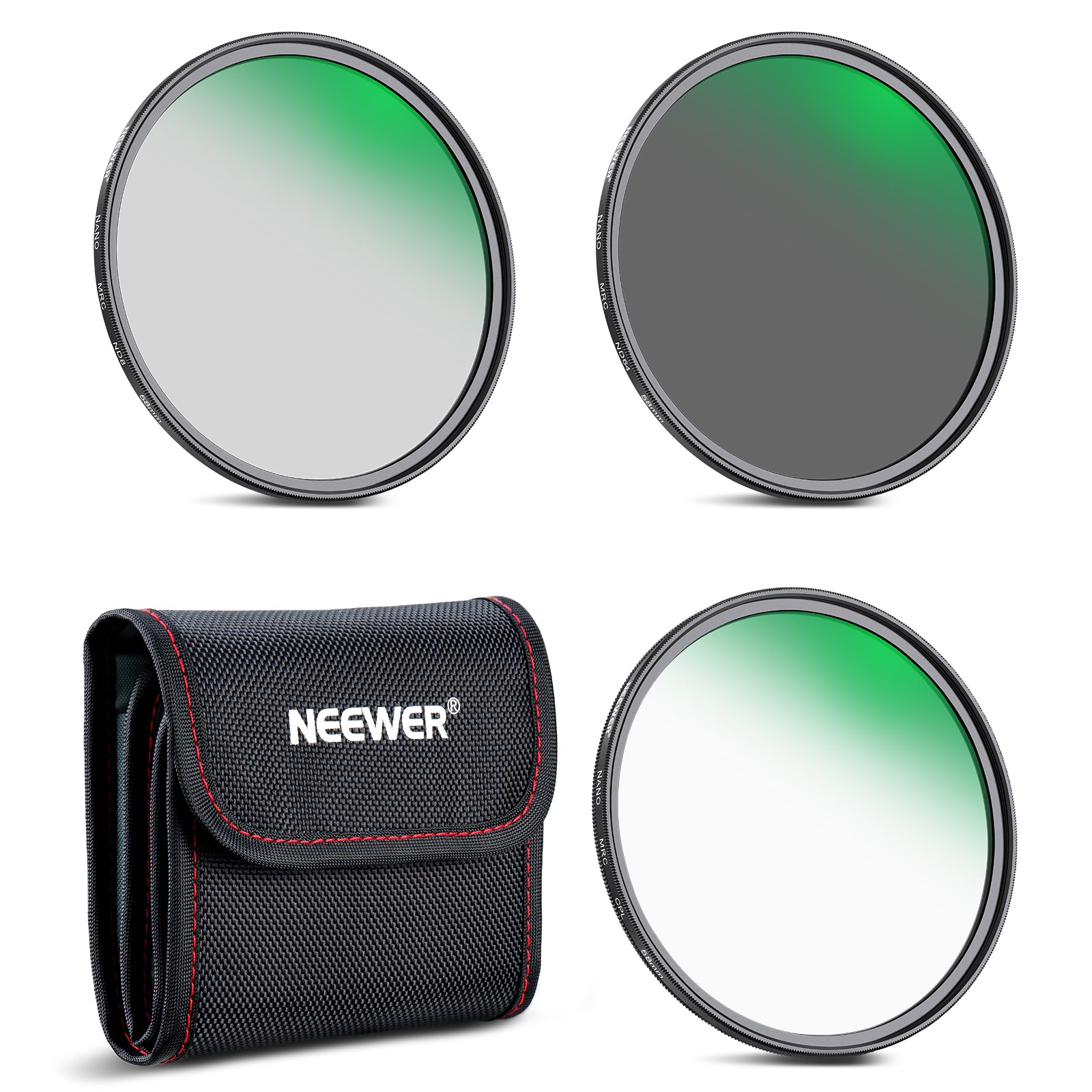 NEEWER 58/72/77mm Lens Filter Kit ND8 ND64 CPL Filter Set - NEEWER