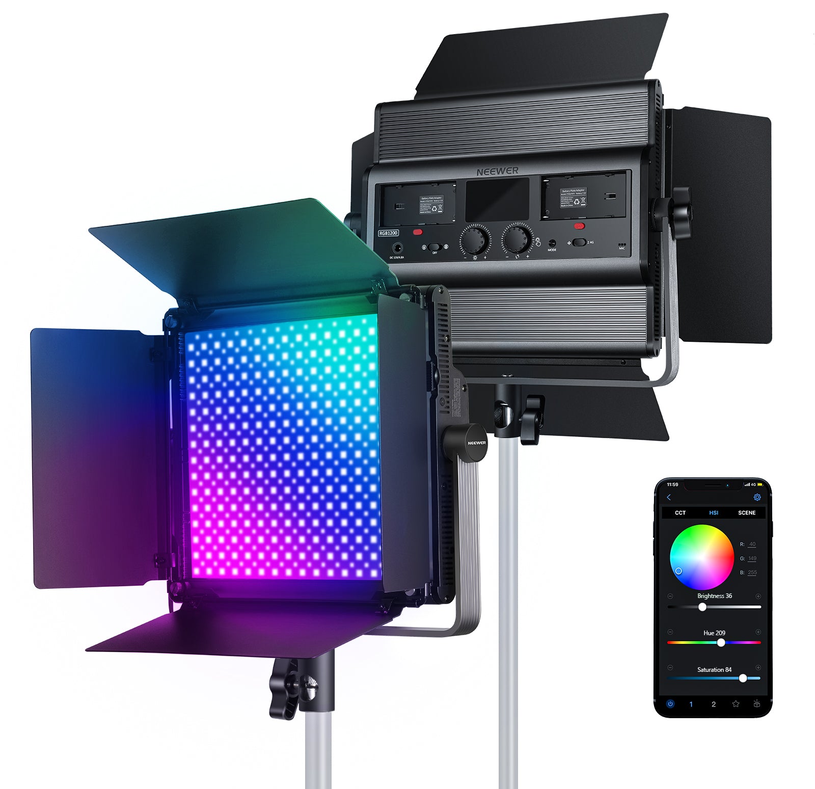 NEEWER RGB1200 RGB LED Panel Light