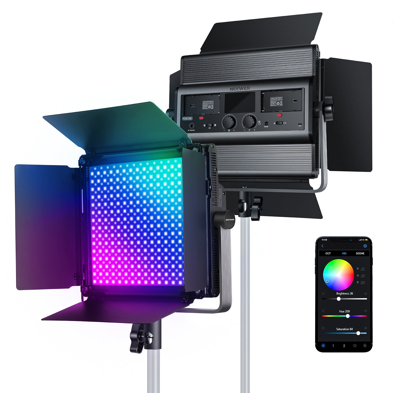 NEEWER RGB1200 RGB LED Panel Light