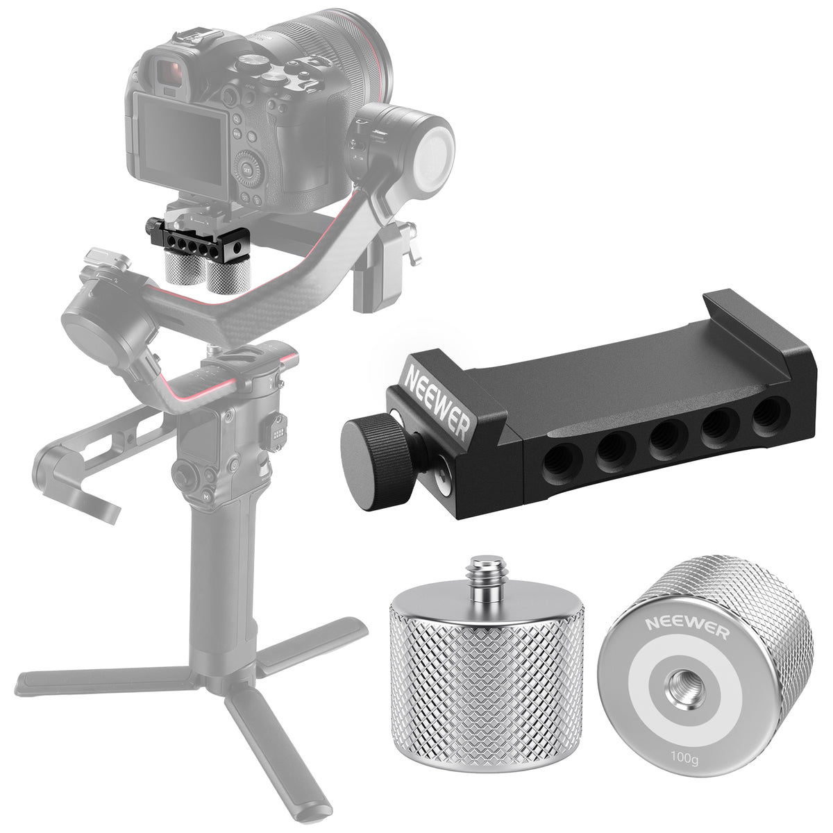 NICEYRIG Contrepoids Amovible 50 g Compatible avec DJI Ronin S/Ronin SC et Zhiyun, contrepoids de 50 g avec Trou de Filetage de 6,35 mm - 430 NICEYRIG Contrepoids Amovible 50 g Compatible avec DJI Ronin S/Ronin SC et Zhiyun, contrepoids de 50 g avec Trou de Filetage de 6,35 mm - 430