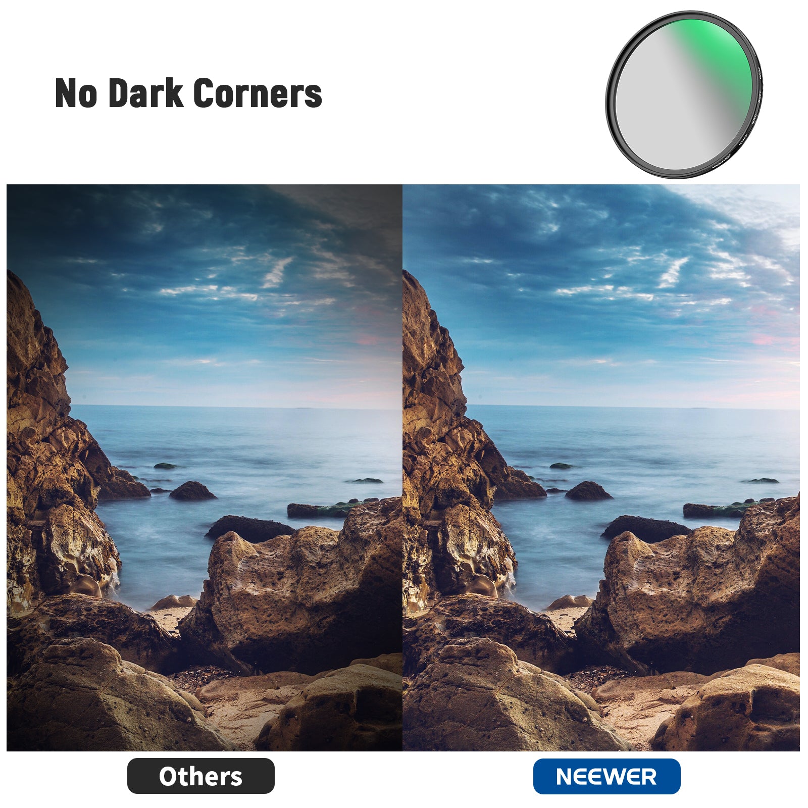 NEEWER 3 Stop HD Soft GND8 Lens Filter VS. Others
