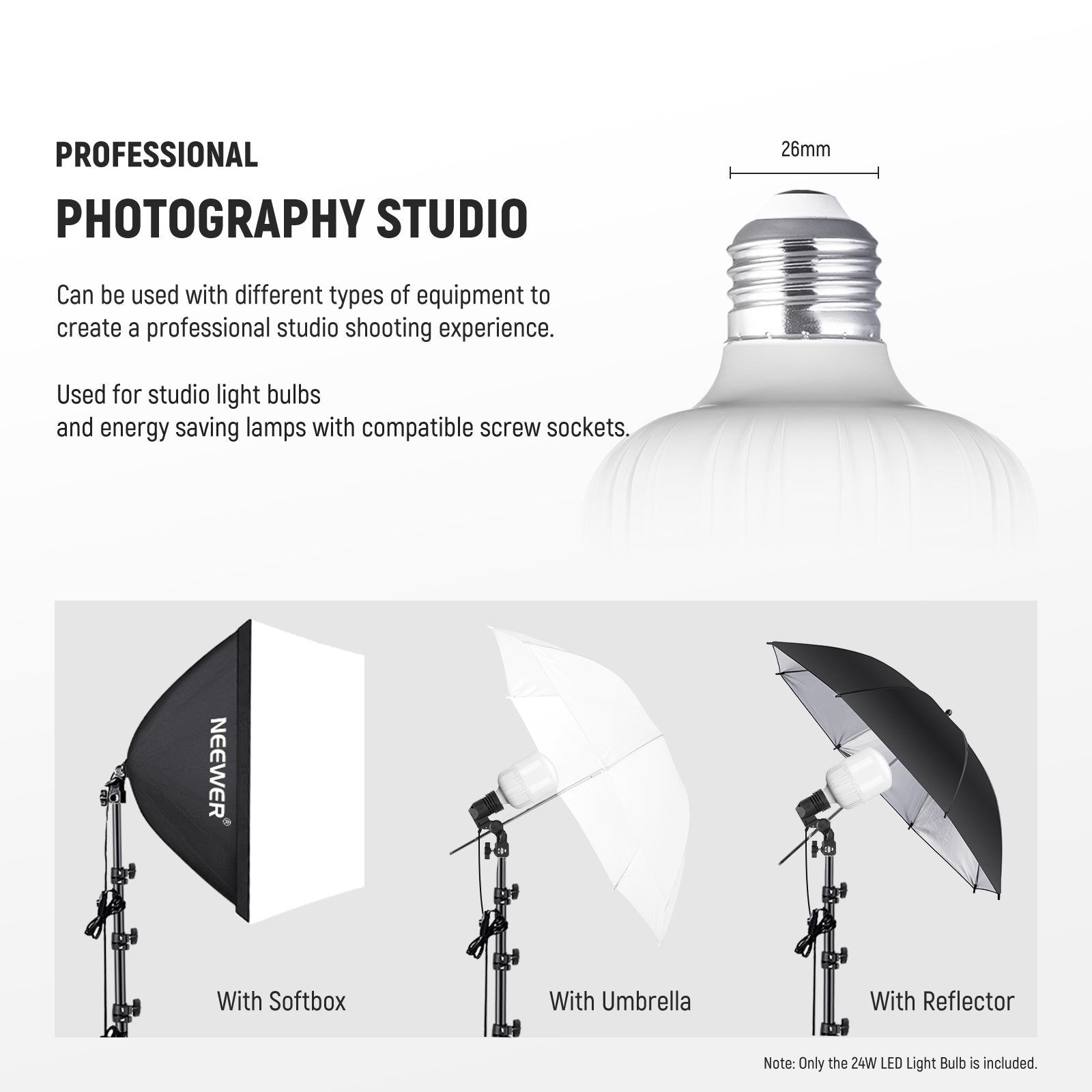This bulb can create a professional studio shooting experience.