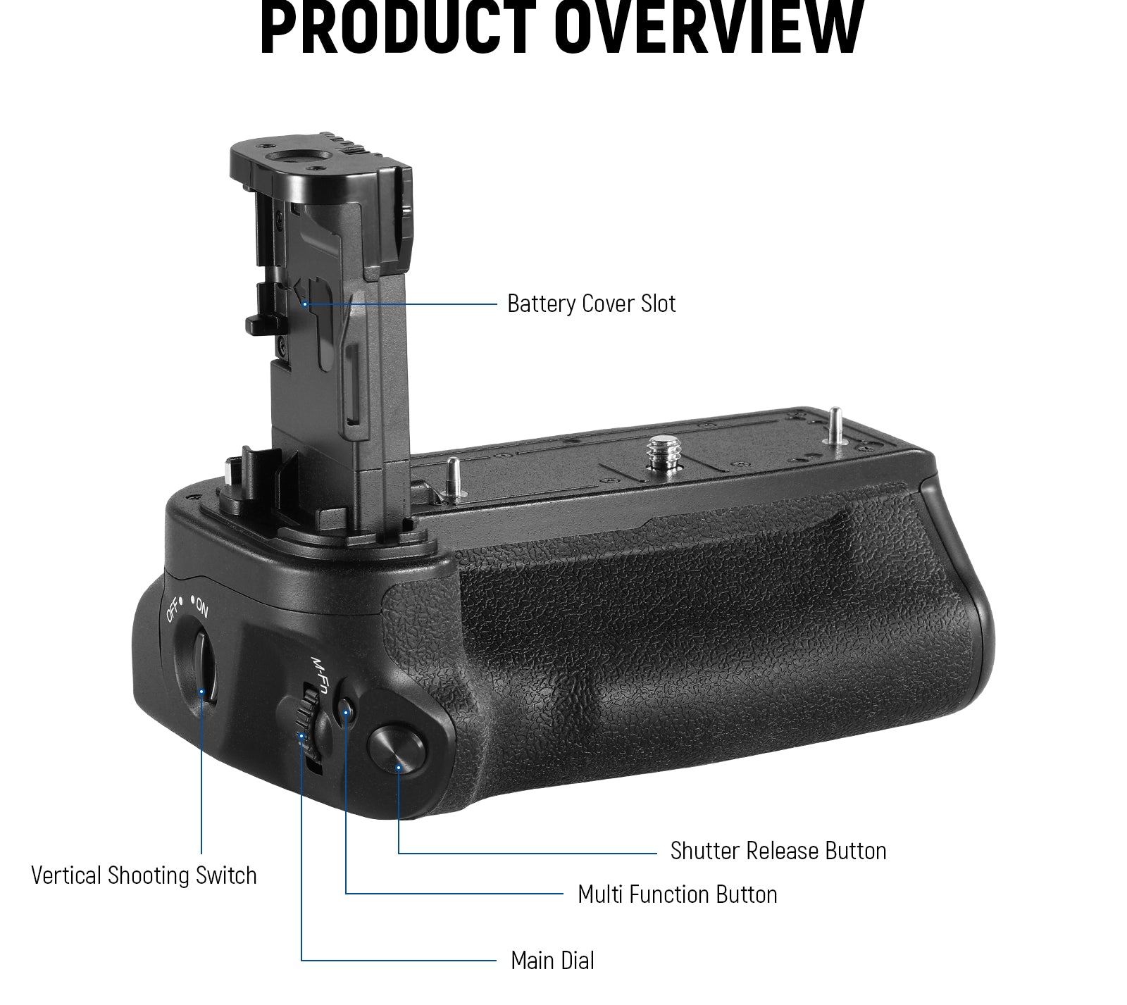 Product details of the NEEWER BG-R10 Replacement Battery Grip