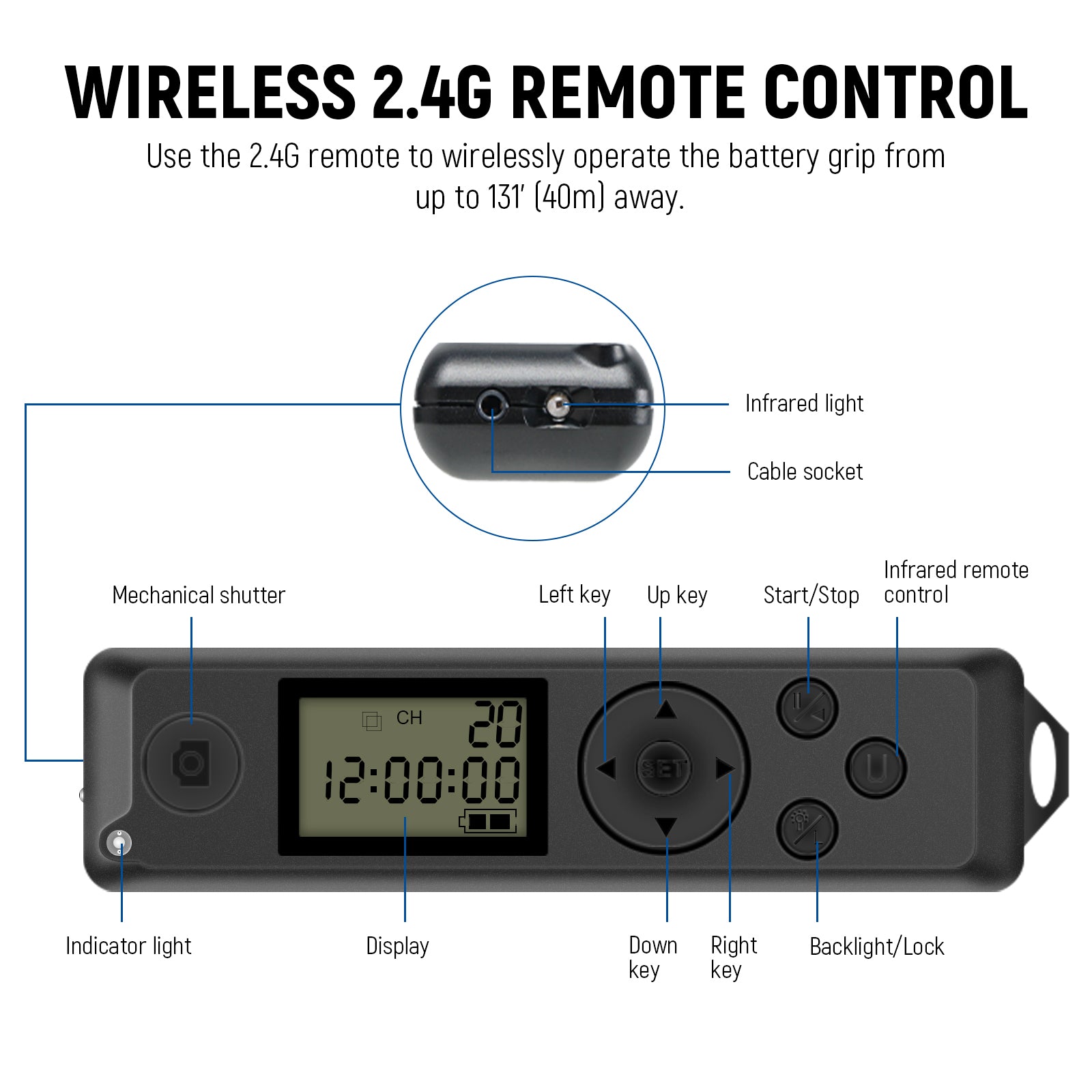 Sync the 2.4G remote control with the BG-R10 battery grip